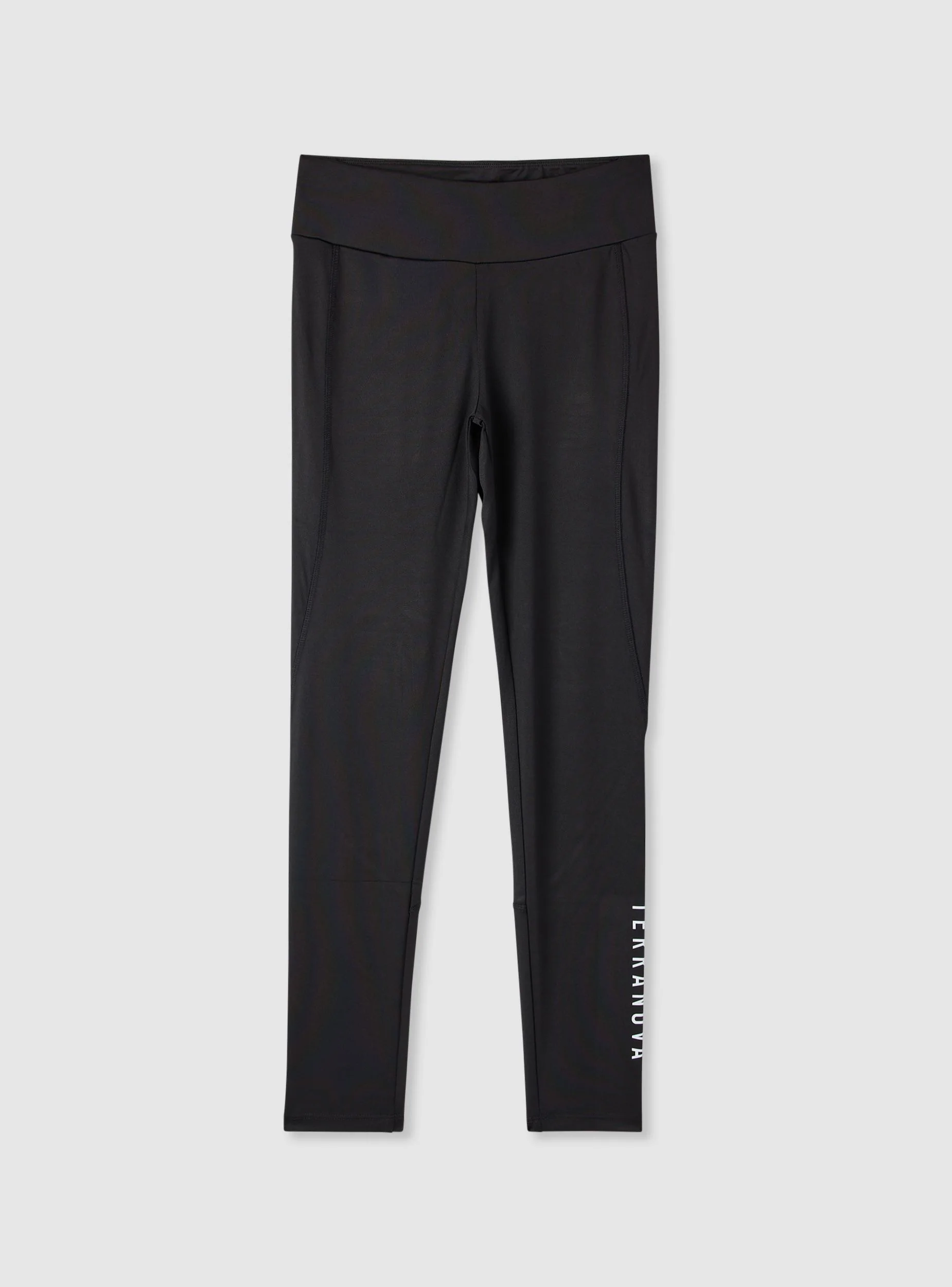 Leggings sportivi lunghi a tinta unita con logo