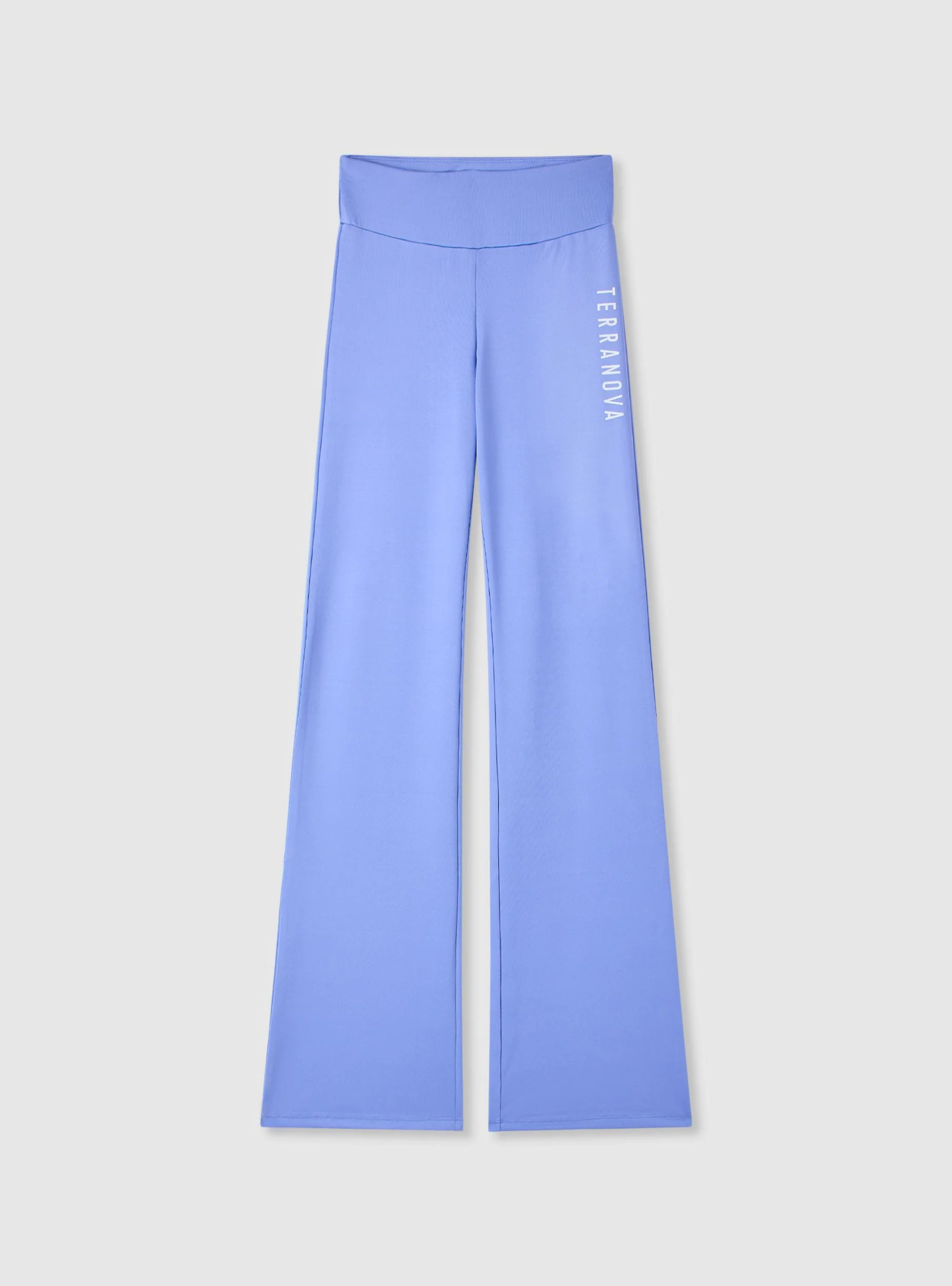Leggings sportivi lunghi a zampa con scritta