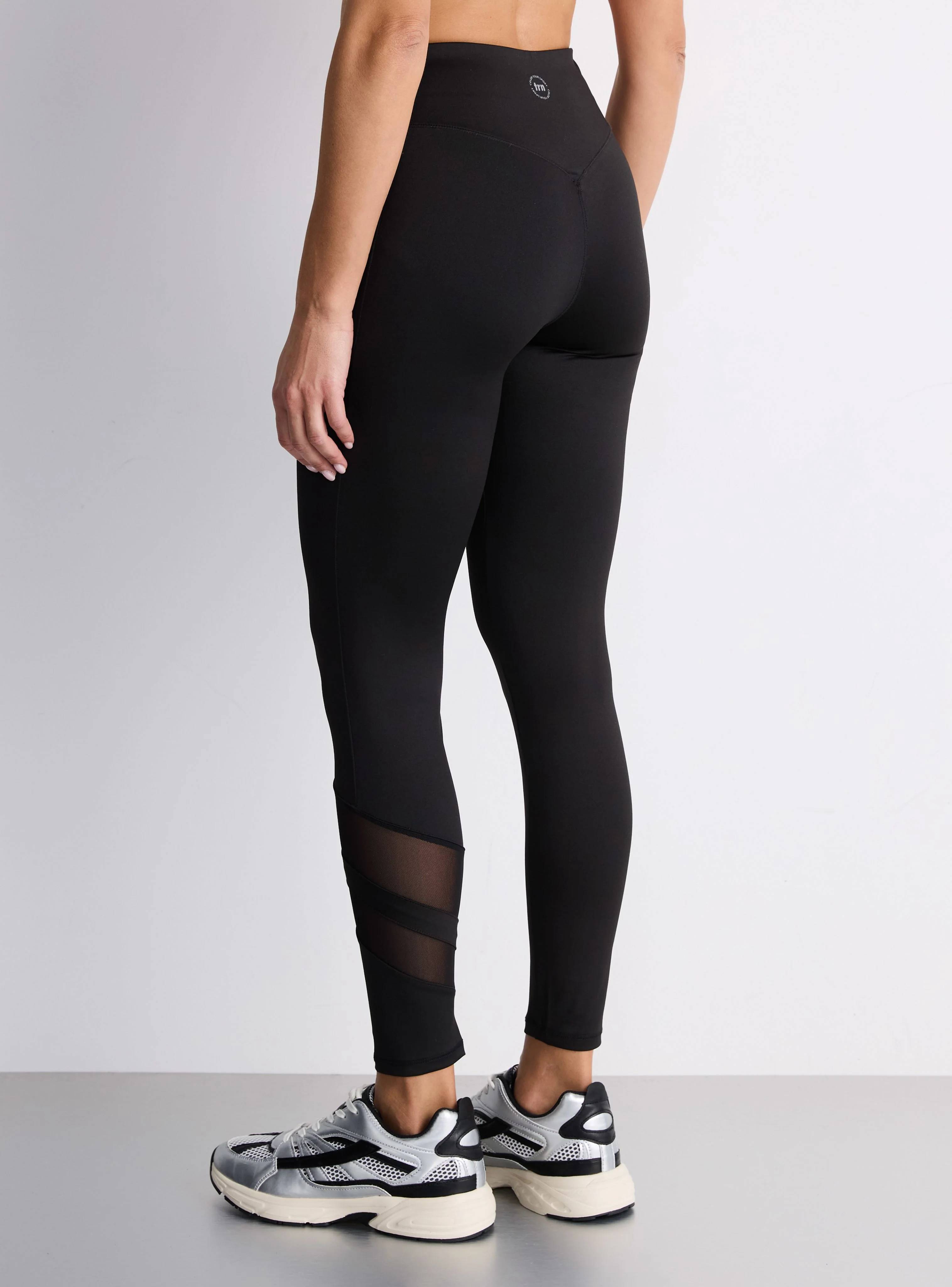 Leggings sportivo con inserto in tulle - Image 2
