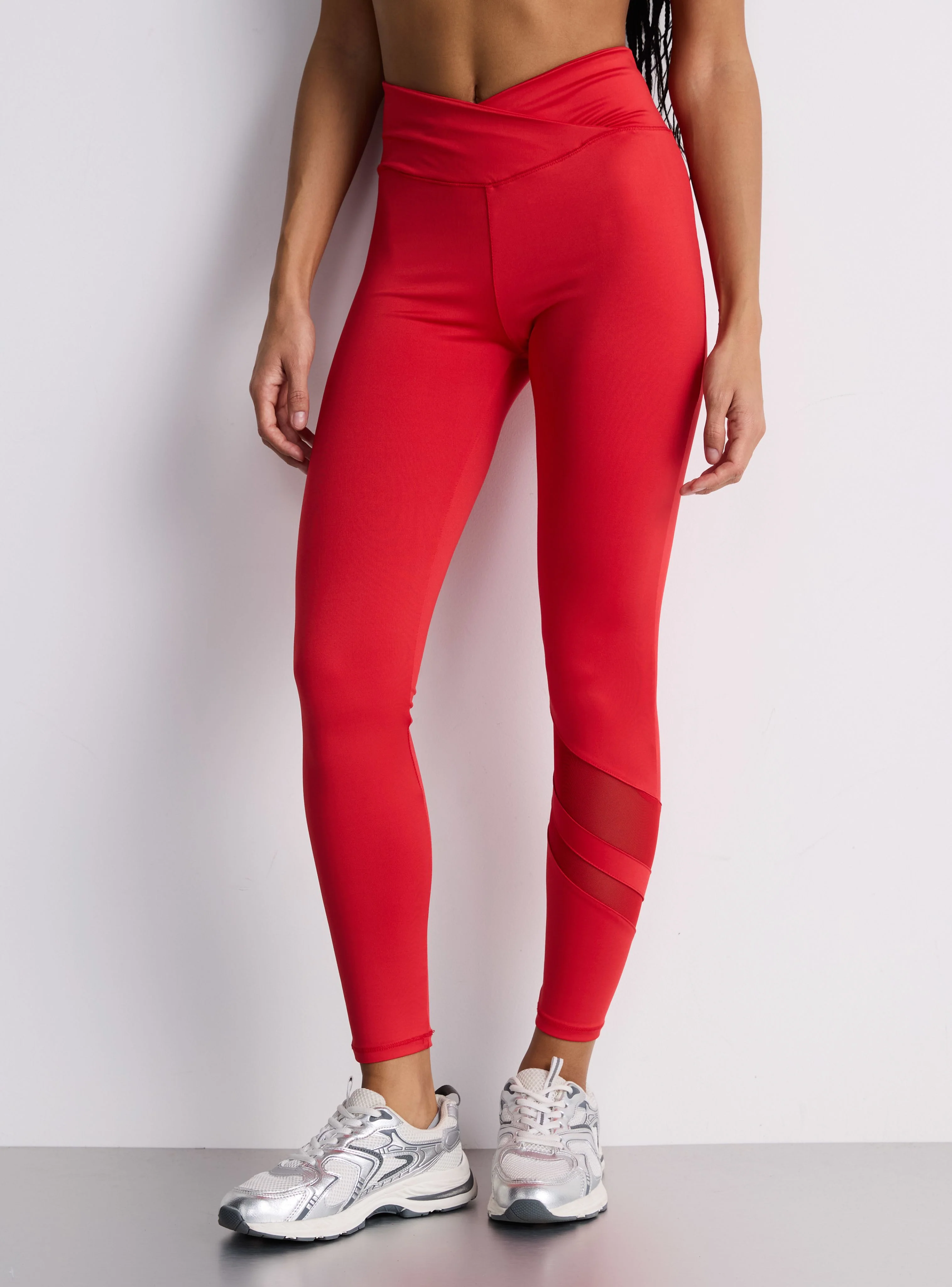 Leggings sportivo con inserto in tulle - Image 2