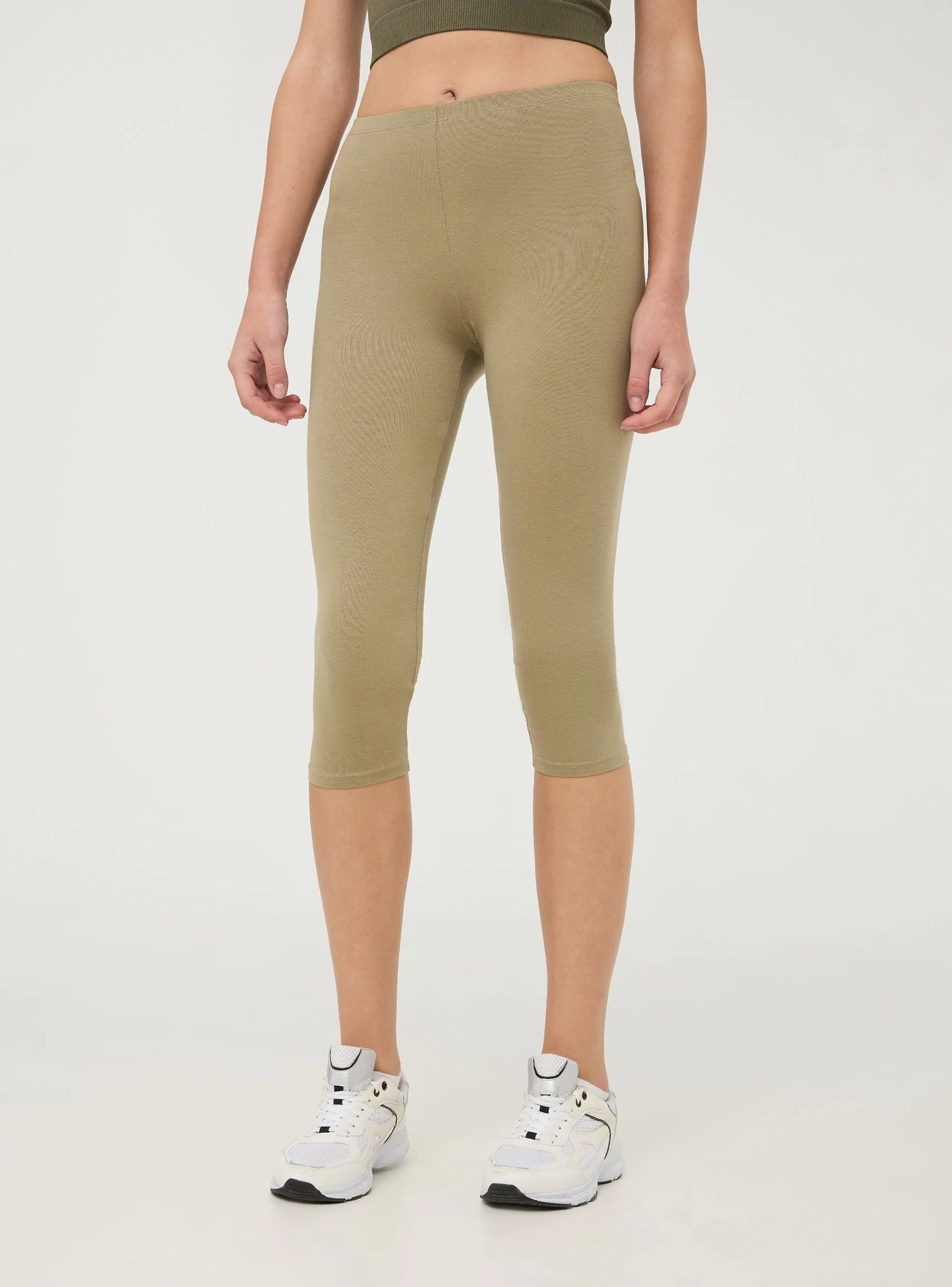 Leggings tre quarti tinta unita - Image 3