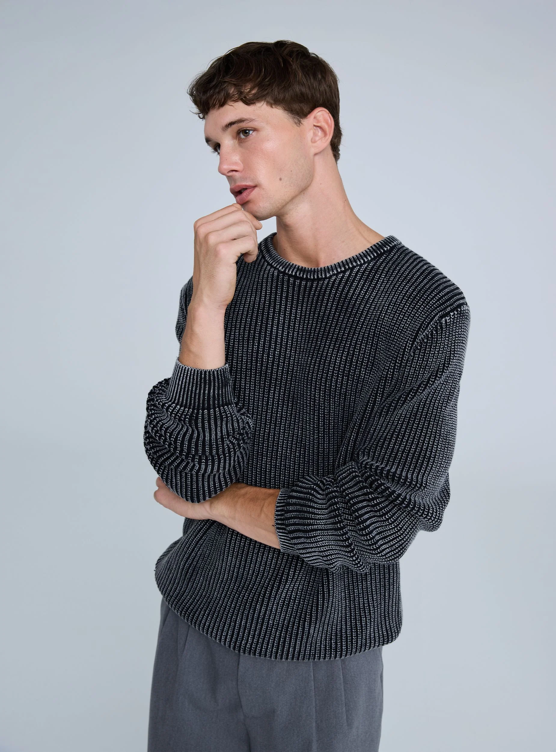 Maglia a costa inglese acid wash - Image 2
