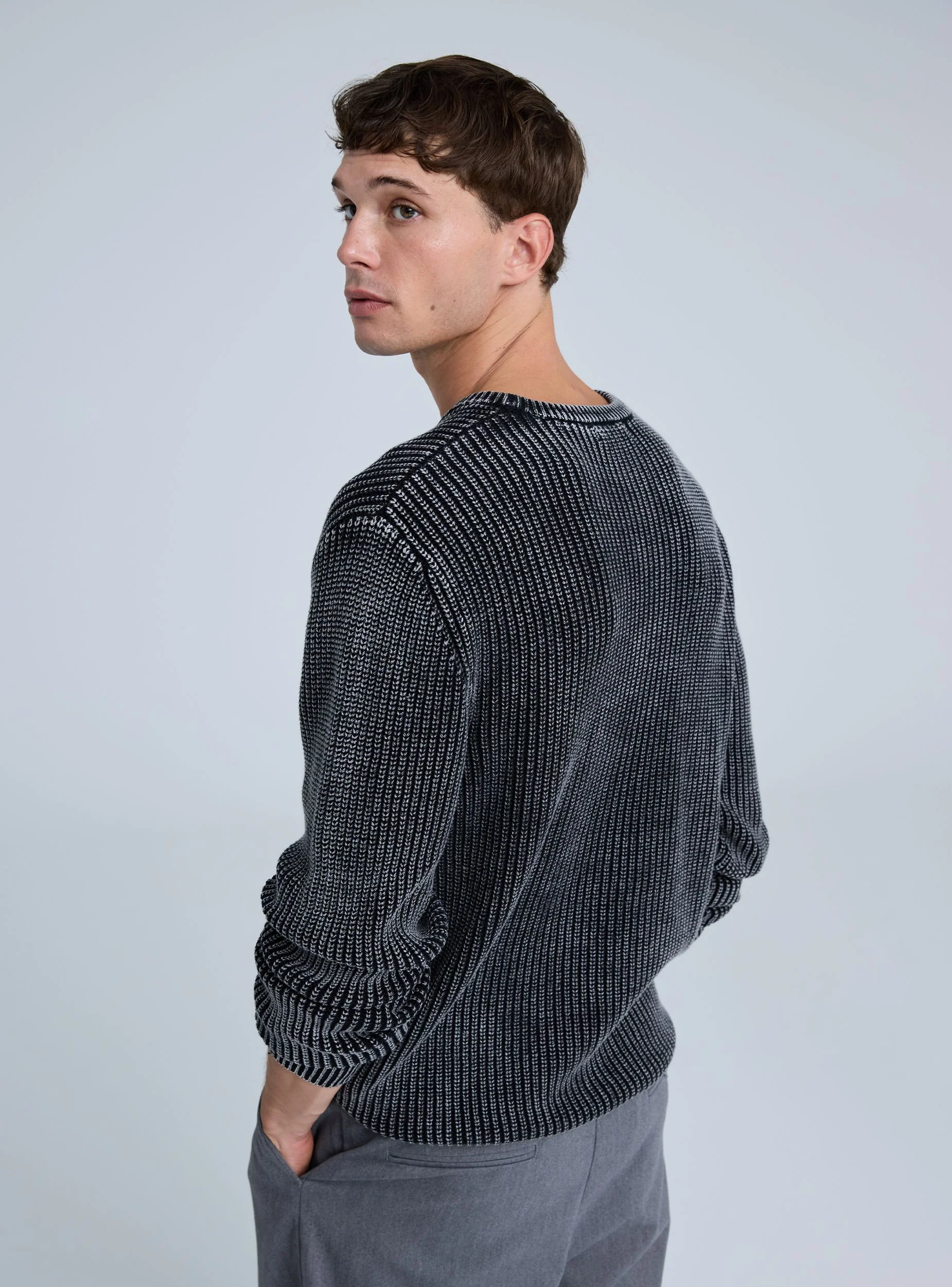 Maglia a costa inglese acid wash - Image 3