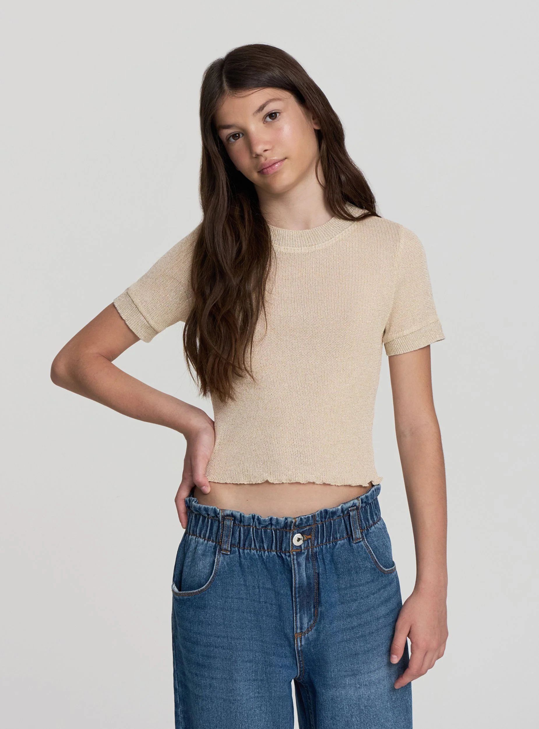Maglia a maniche corte effetto luccicante - Image 7