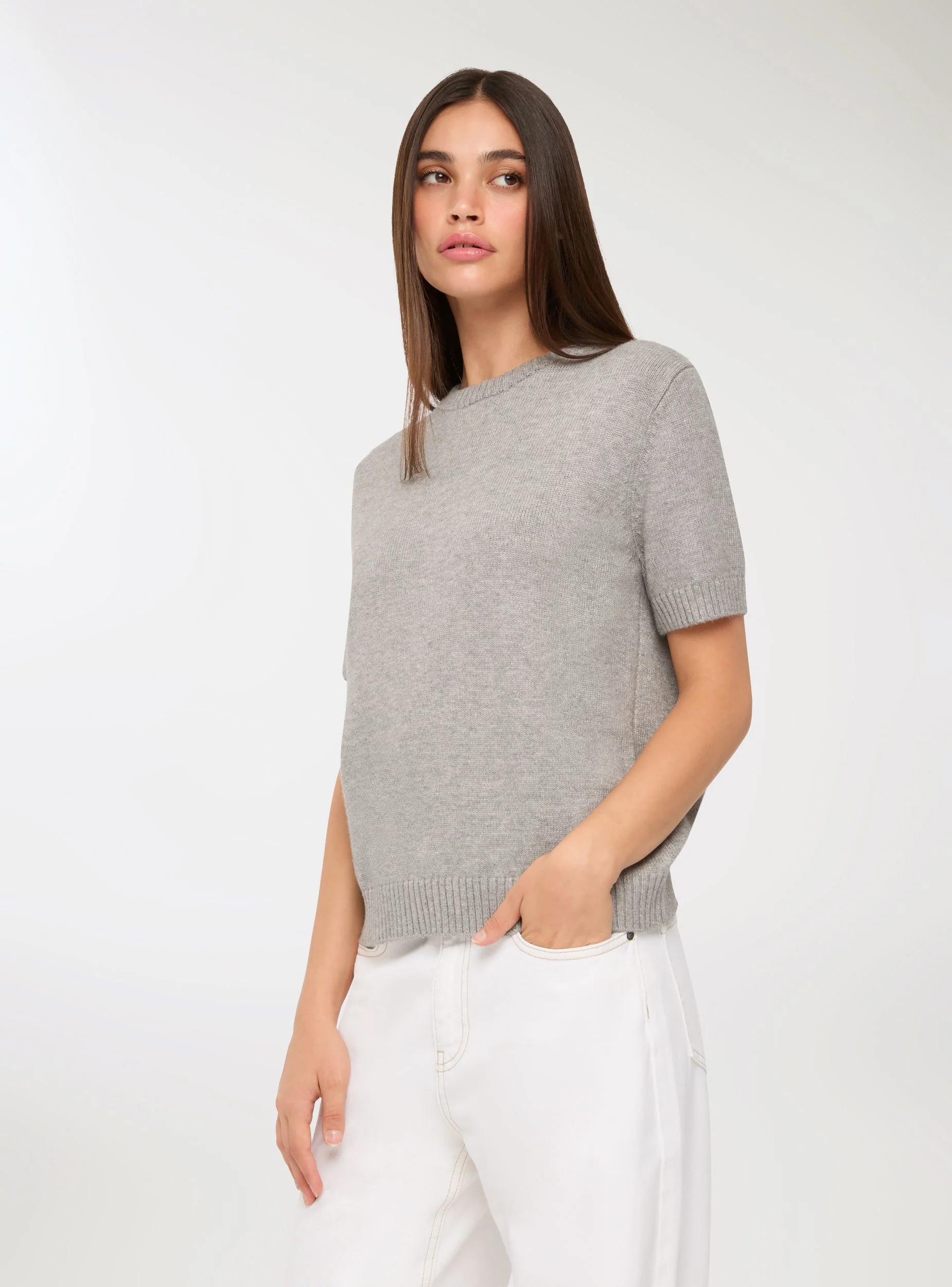 Maglia a maniche corte tinta unita - Image 2