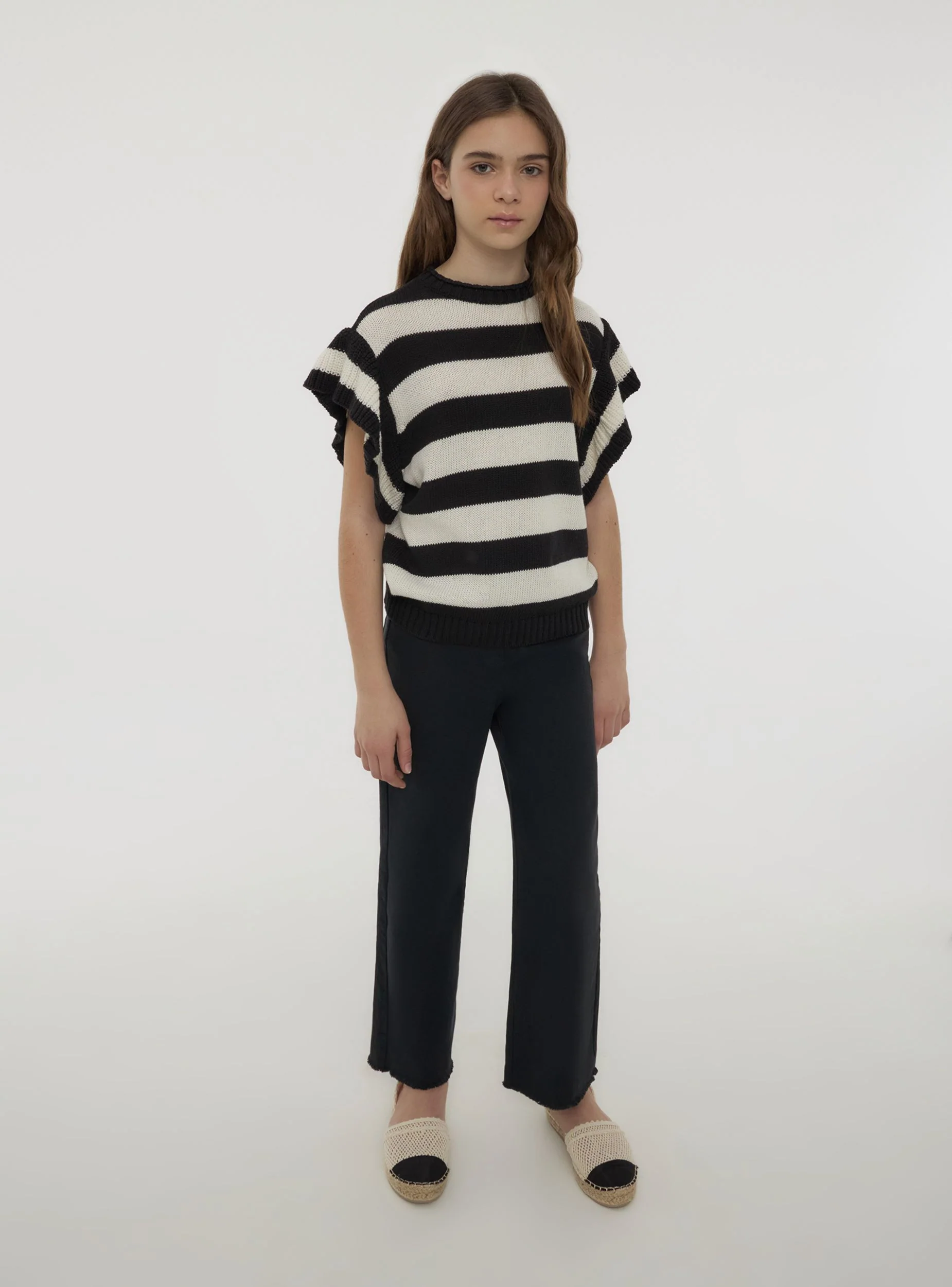 Maglia a righe con maniche corte - Image 3