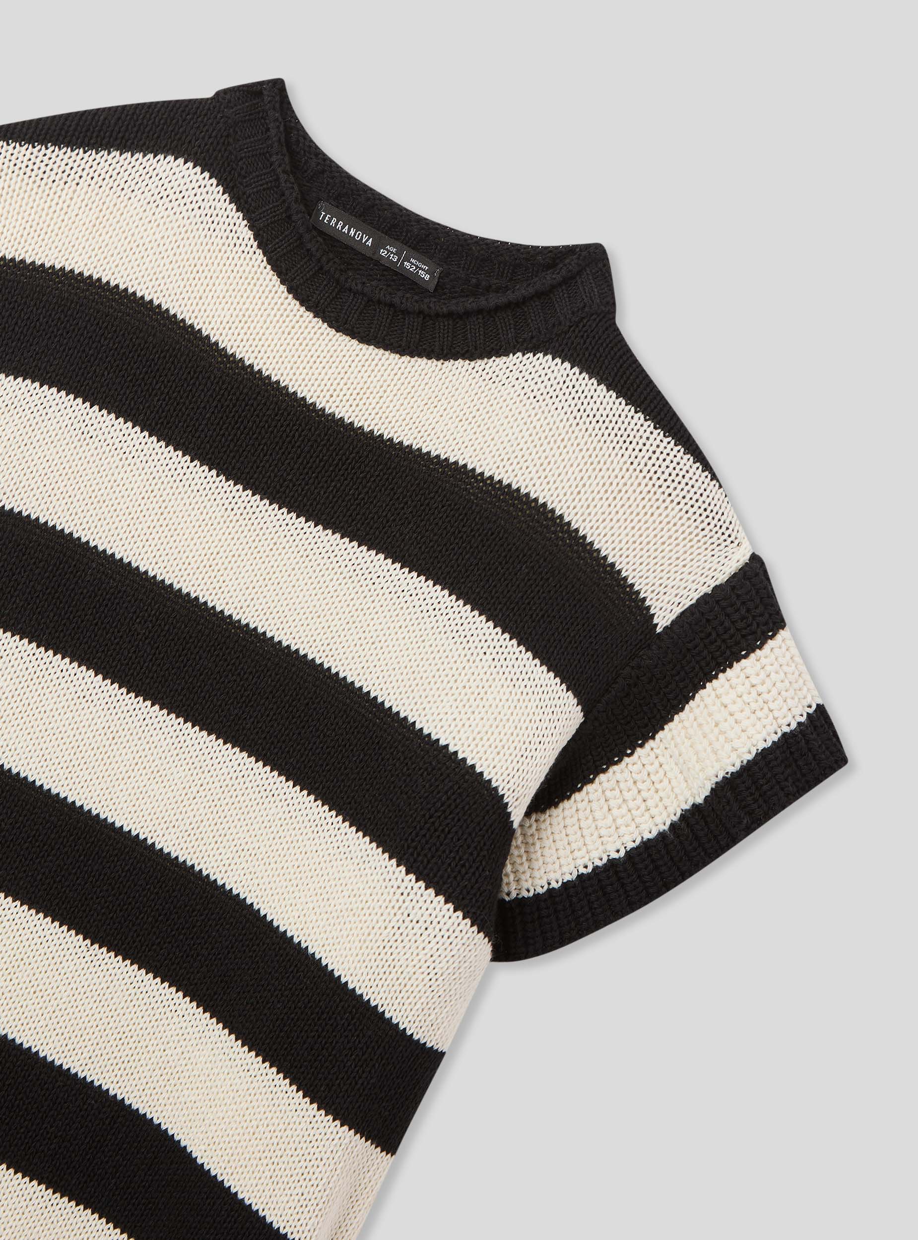 Maglia a righe con maniche corte - Image 4