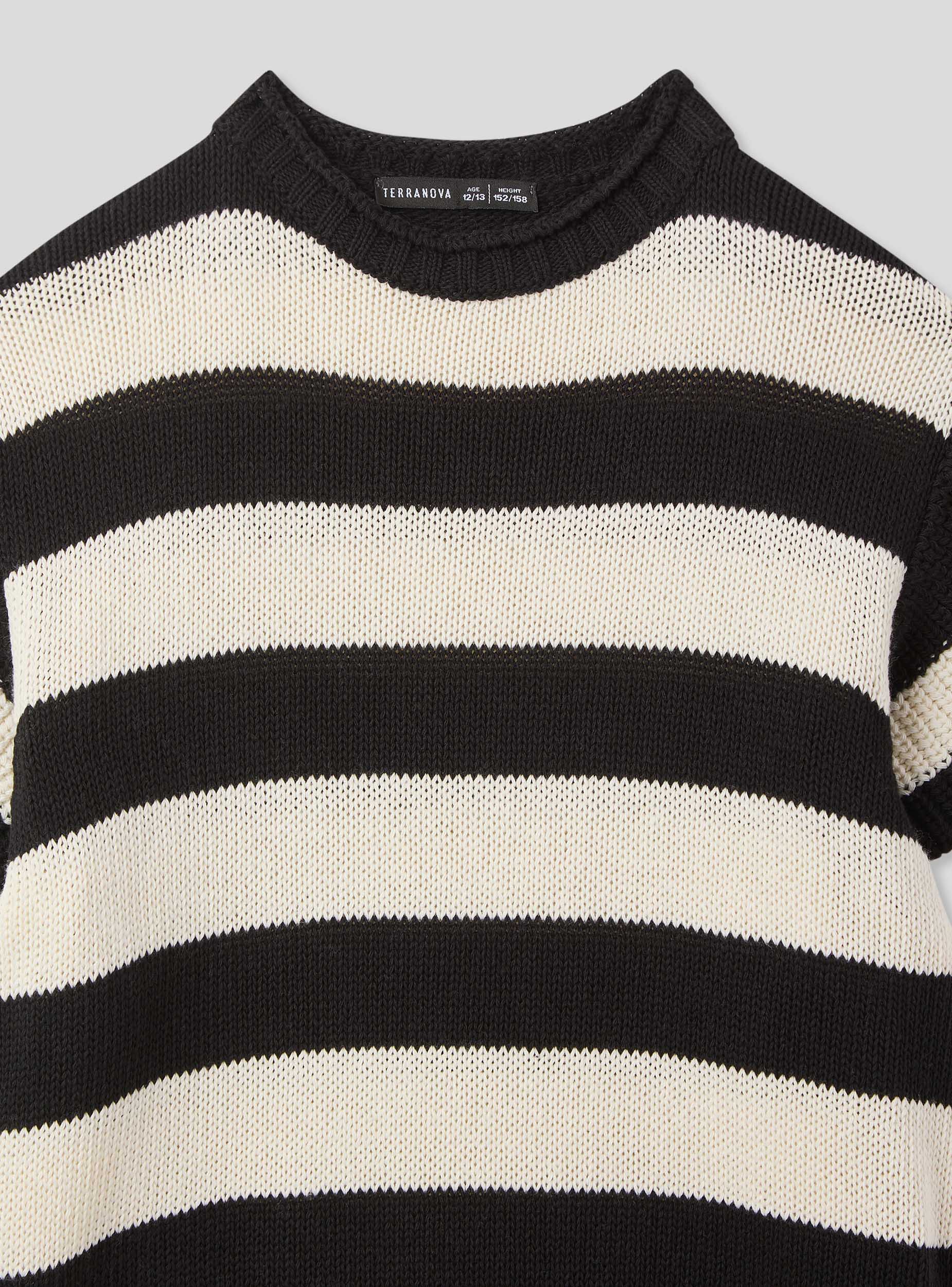 Maglia a righe con maniche corte - Image 5