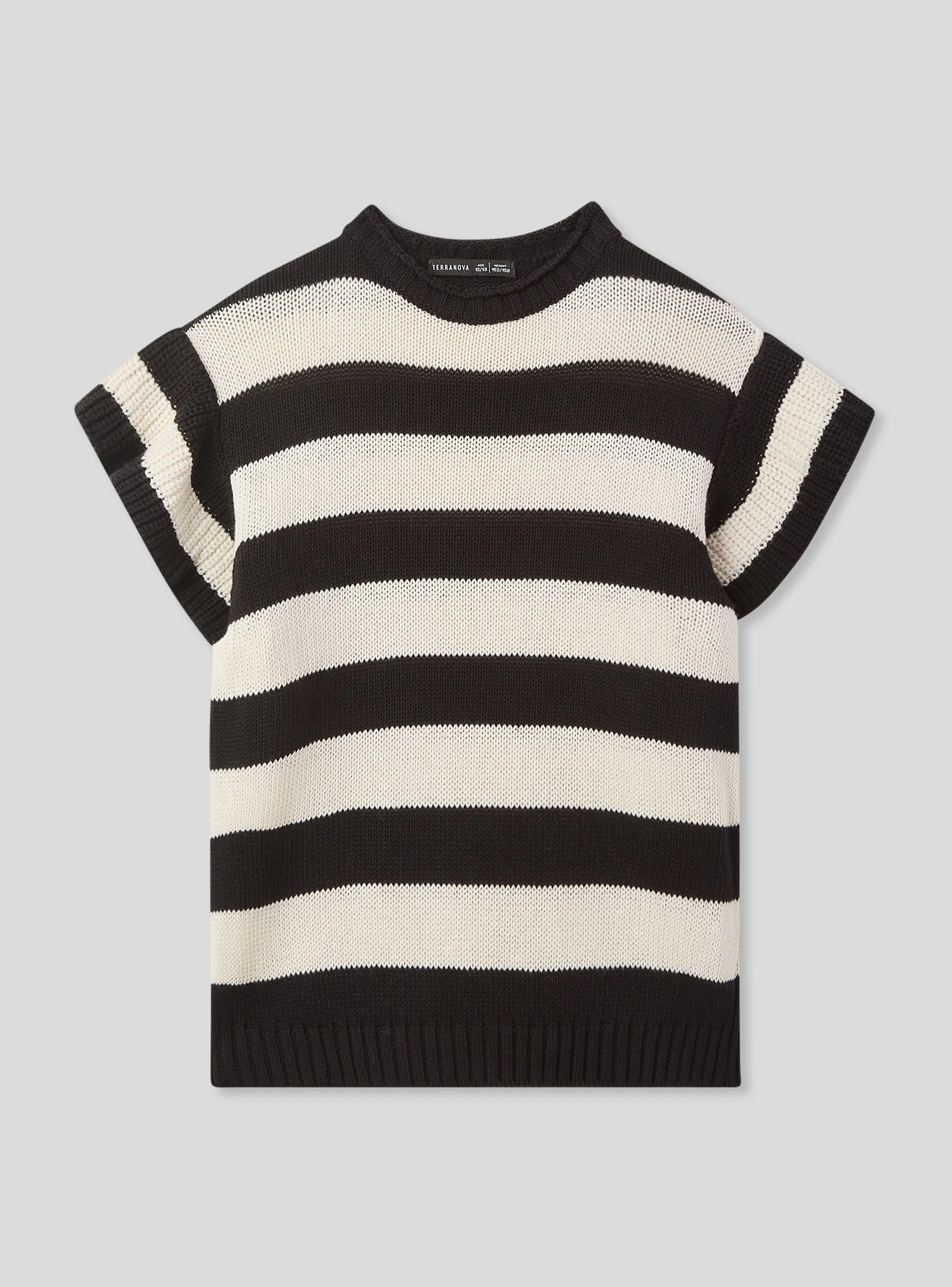 Maglia a righe con maniche corte - Image 6