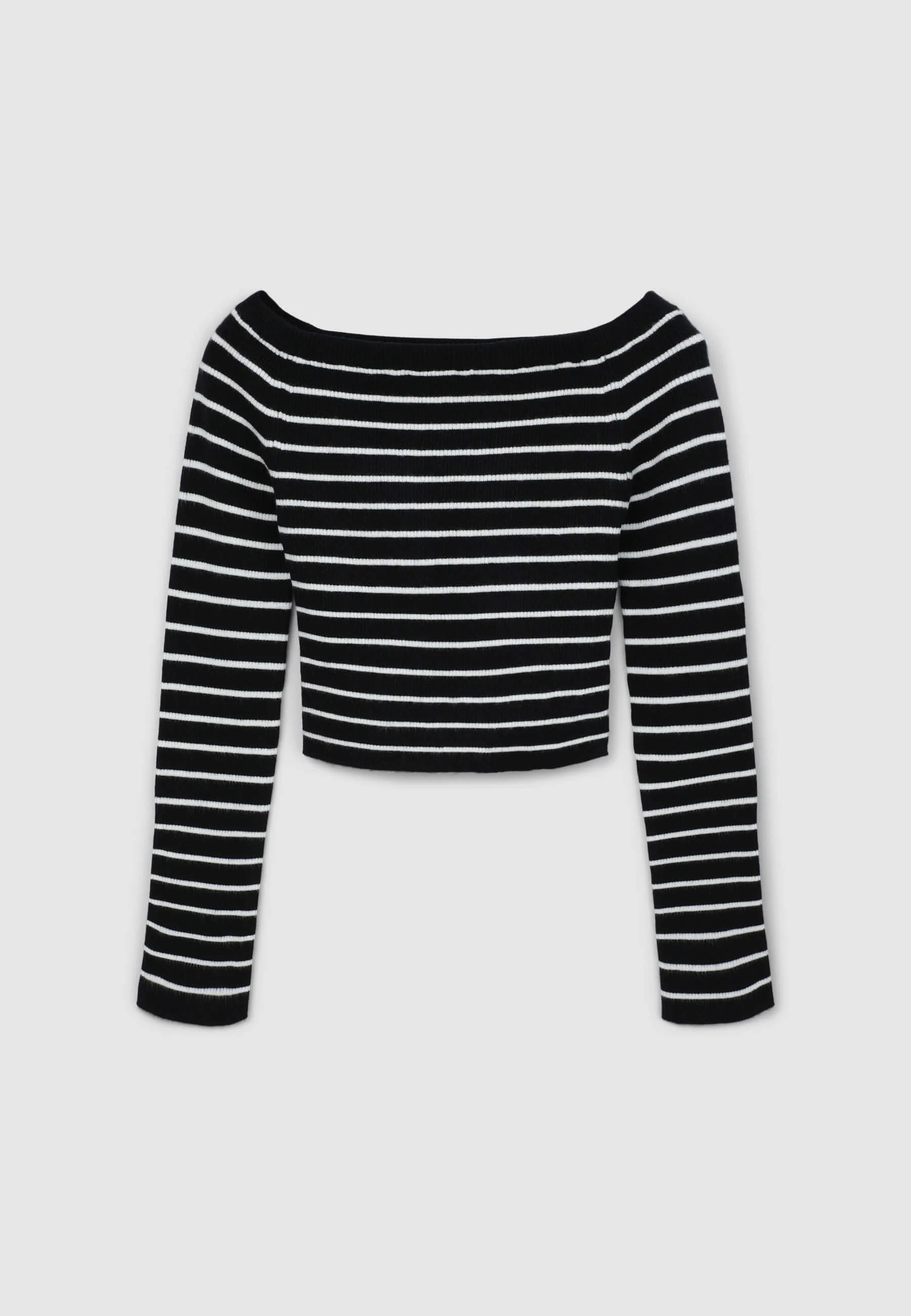 Maglia a righe con spalle scoperte - Image 4