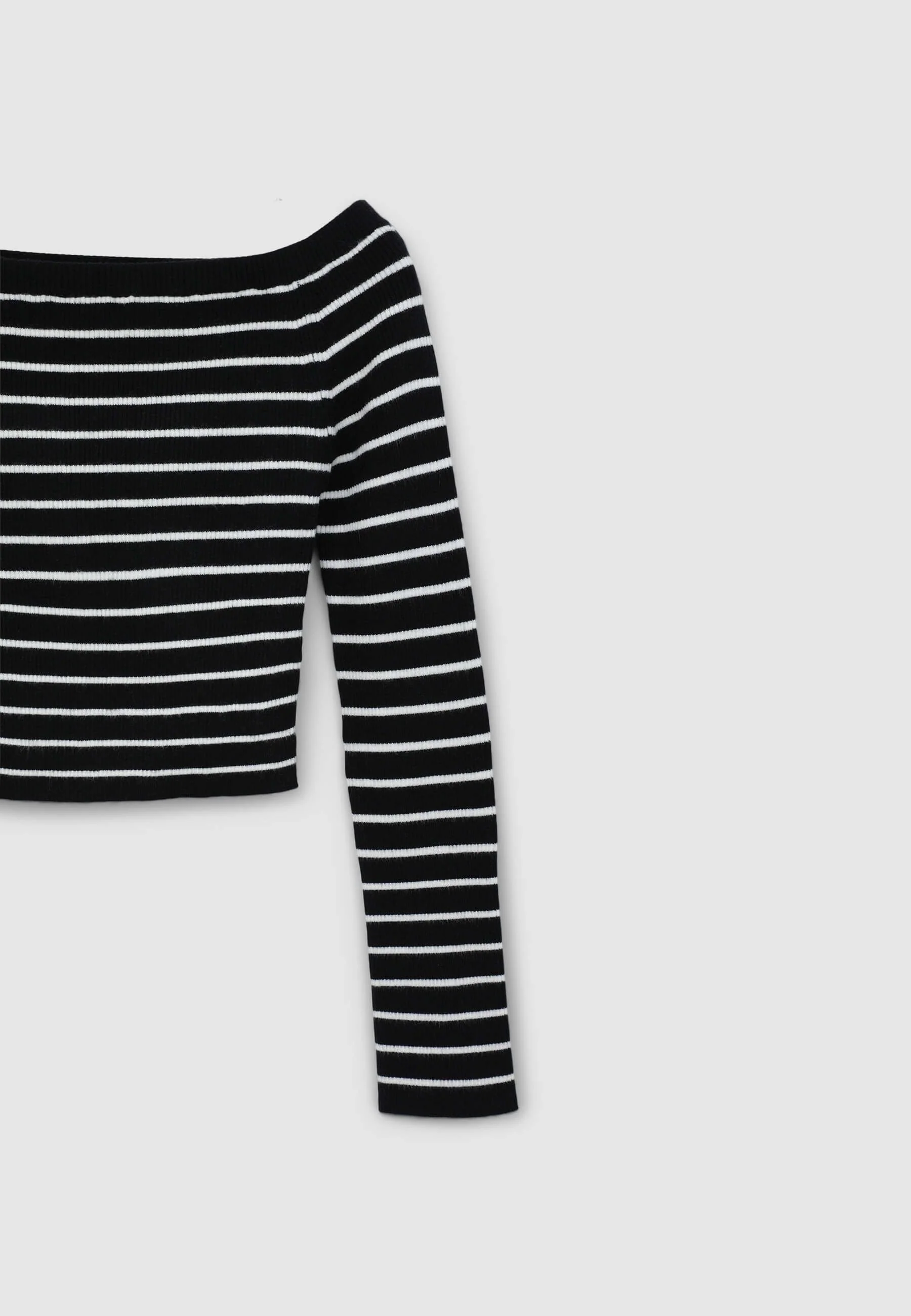 Maglia a righe con spalle scoperte - Image 5