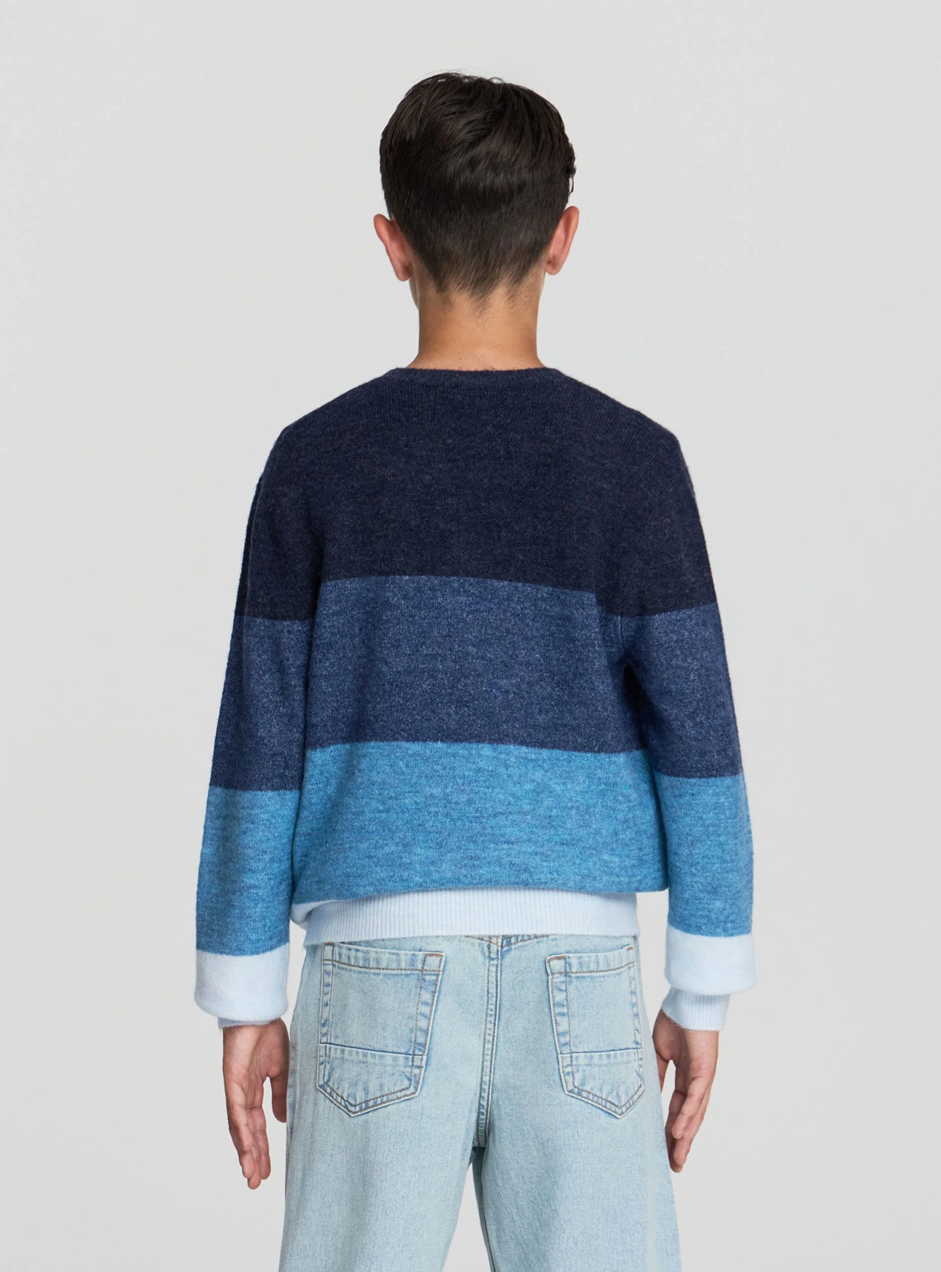 Maglia a righe multicolor sfumata
