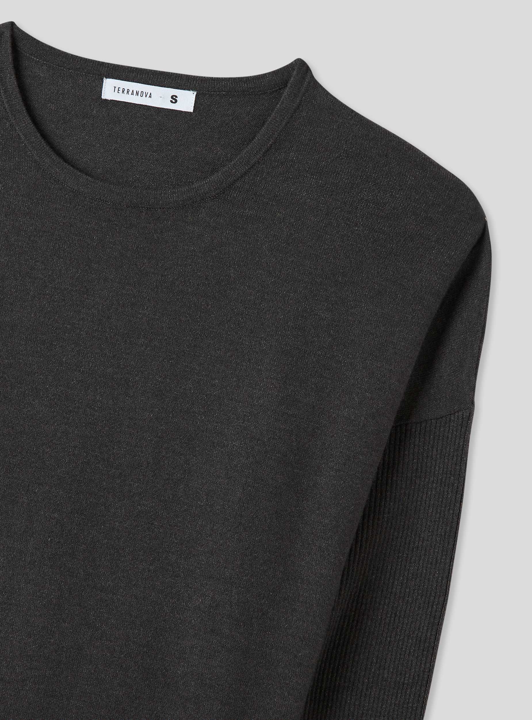 Maglia ampia con maniche aderenti a costine - Image 4