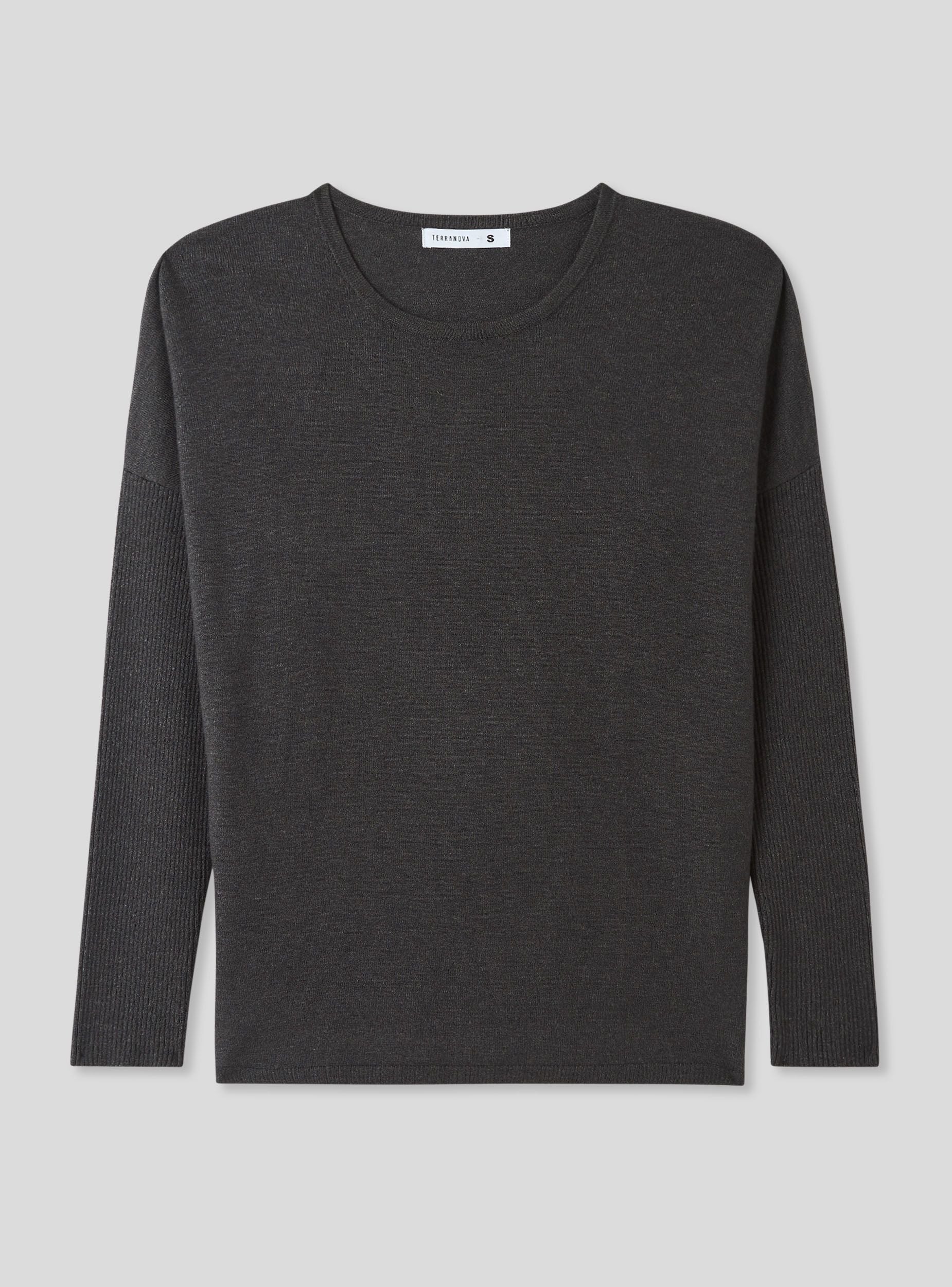 Maglia ampia con maniche aderenti a costine - Image 6