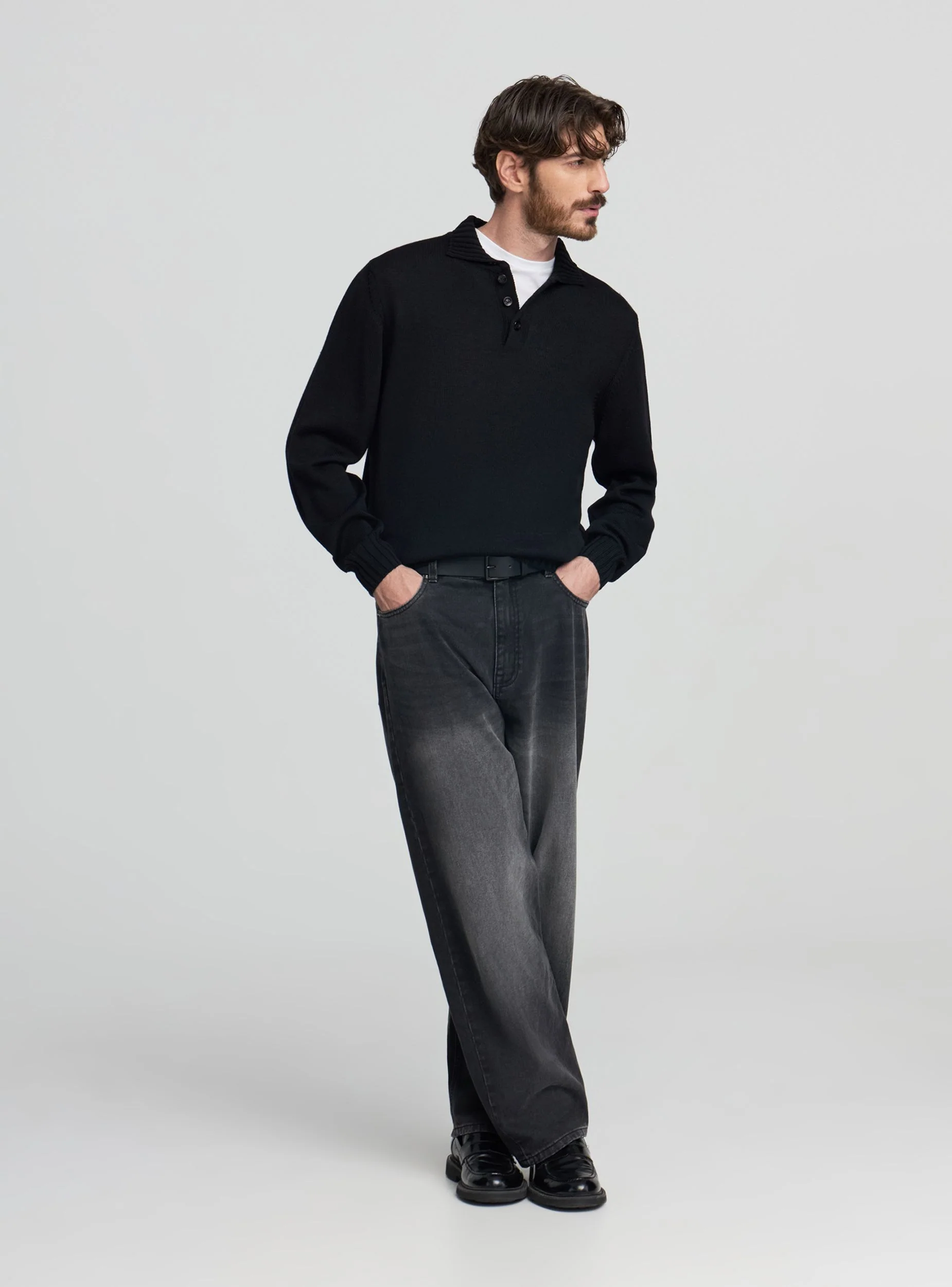 Maglia colletto derby