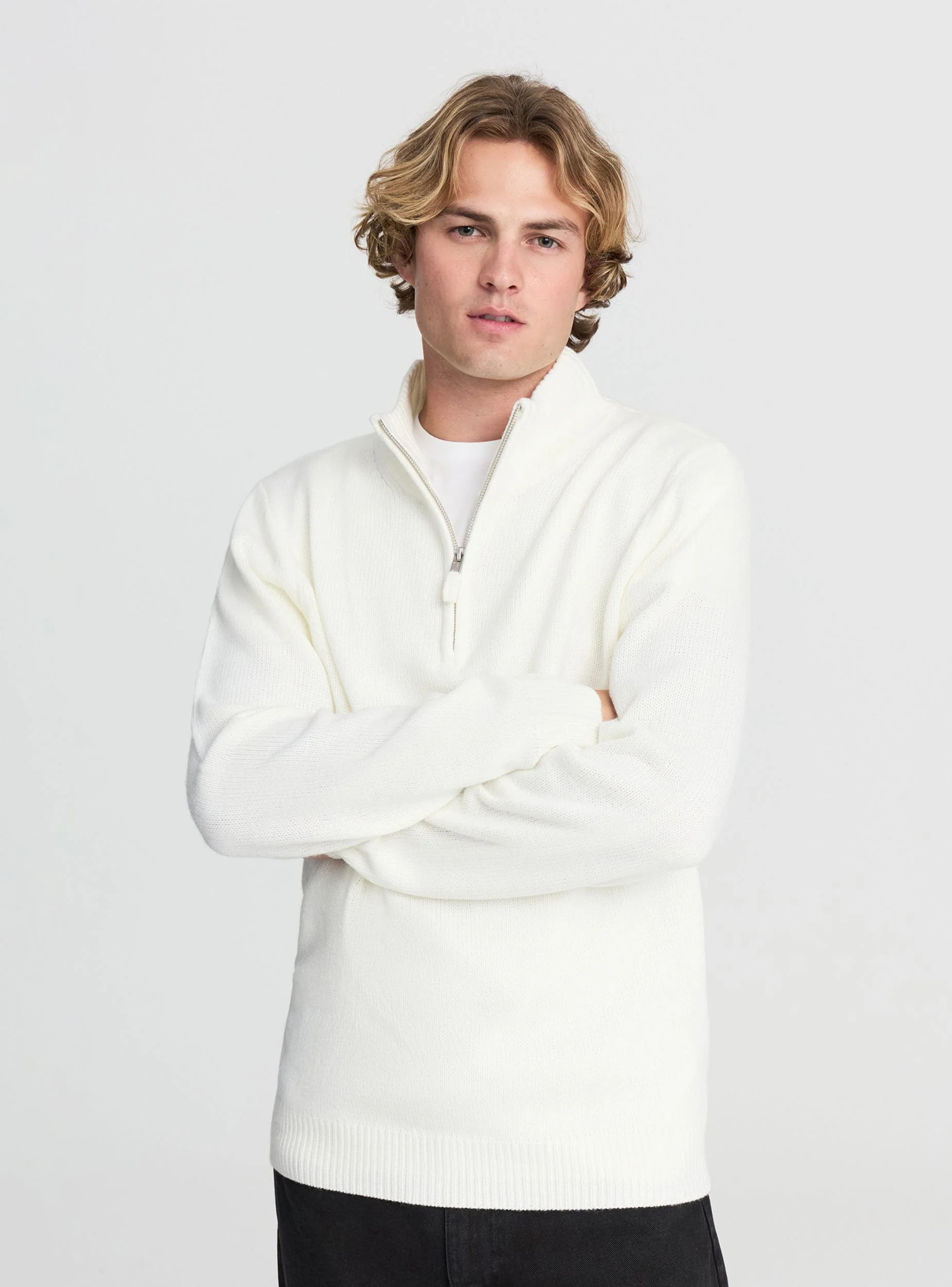Maglia collo alto con zip - Image 3