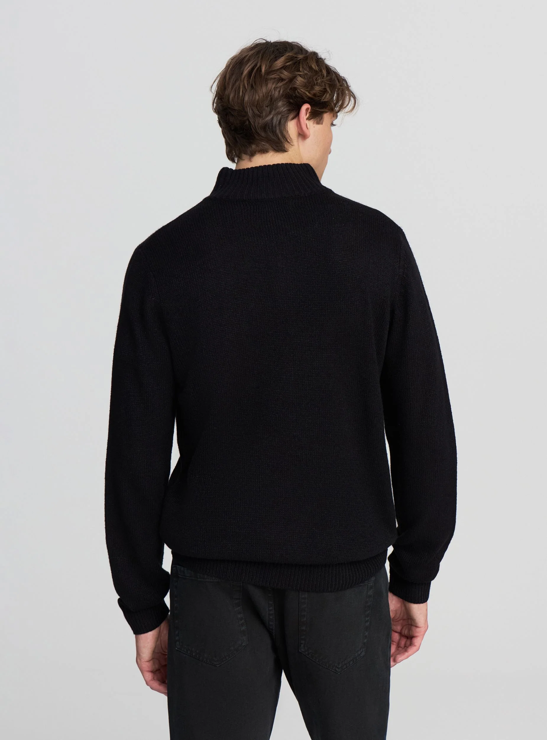 Maglia collo alto con zip