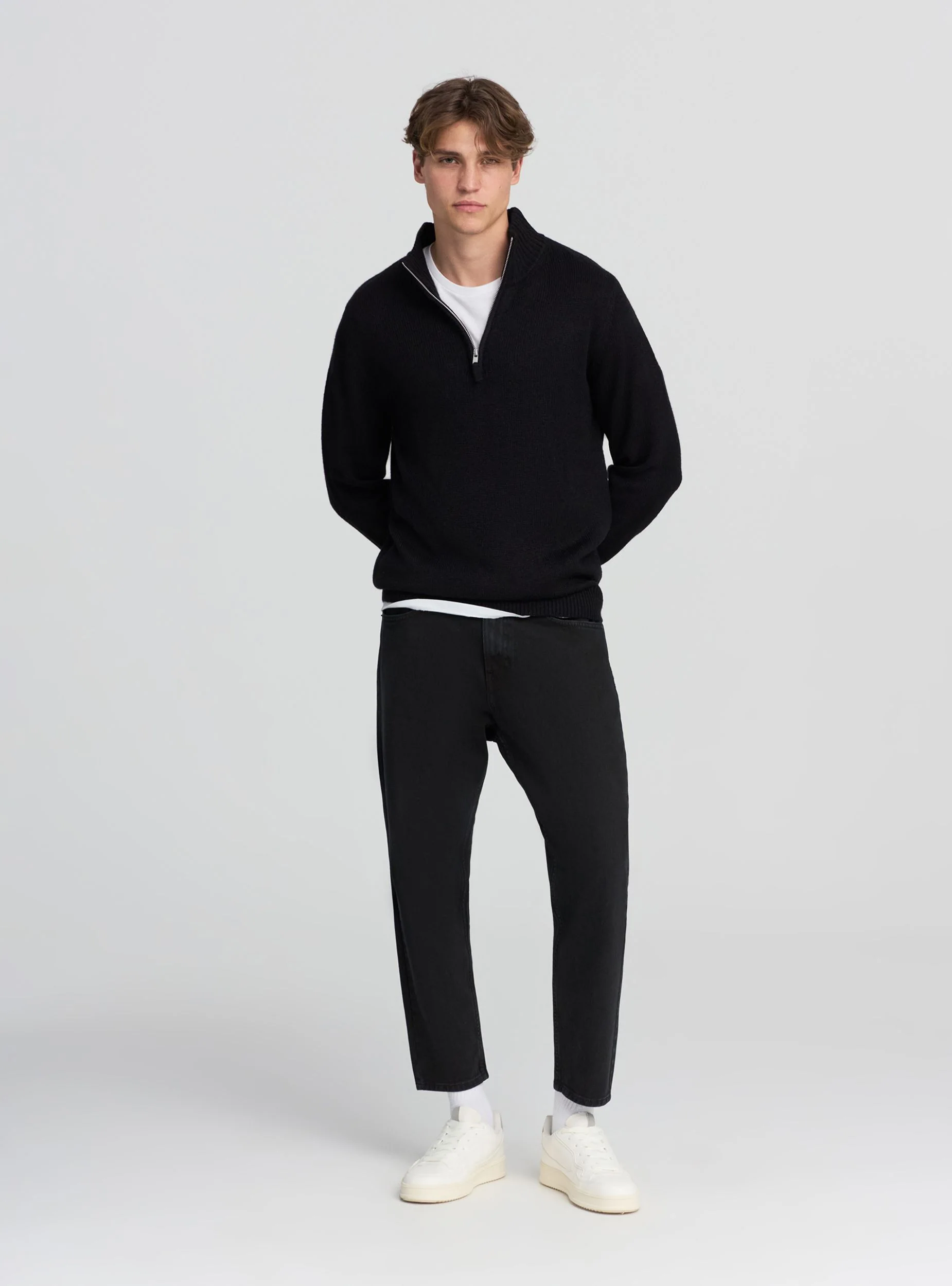 Maglia collo alto con zip - Image 3