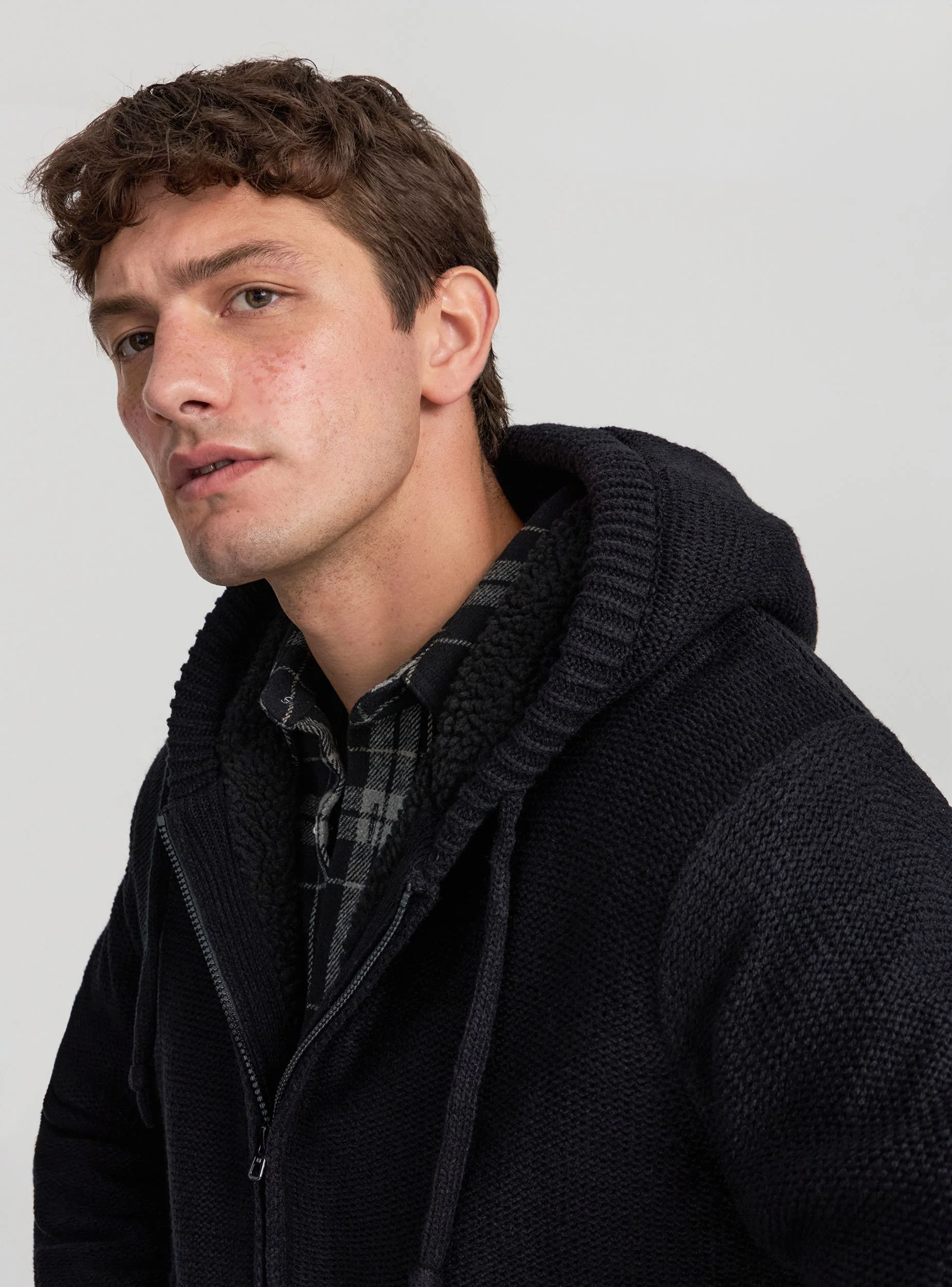 Maglia con cappuccio e sherpa - Image 9