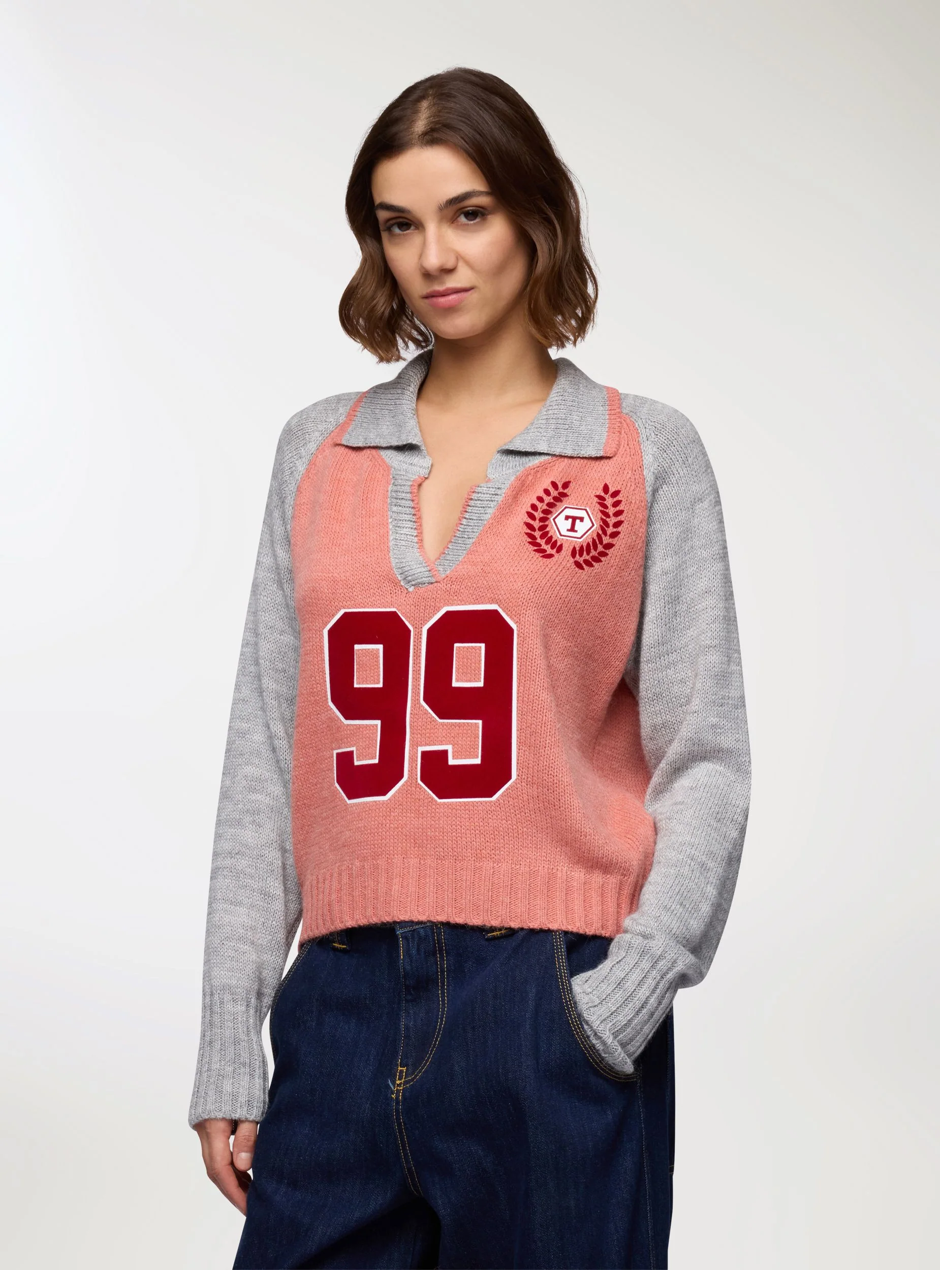 Maglia con collo a polo e stampa numero - Image 2