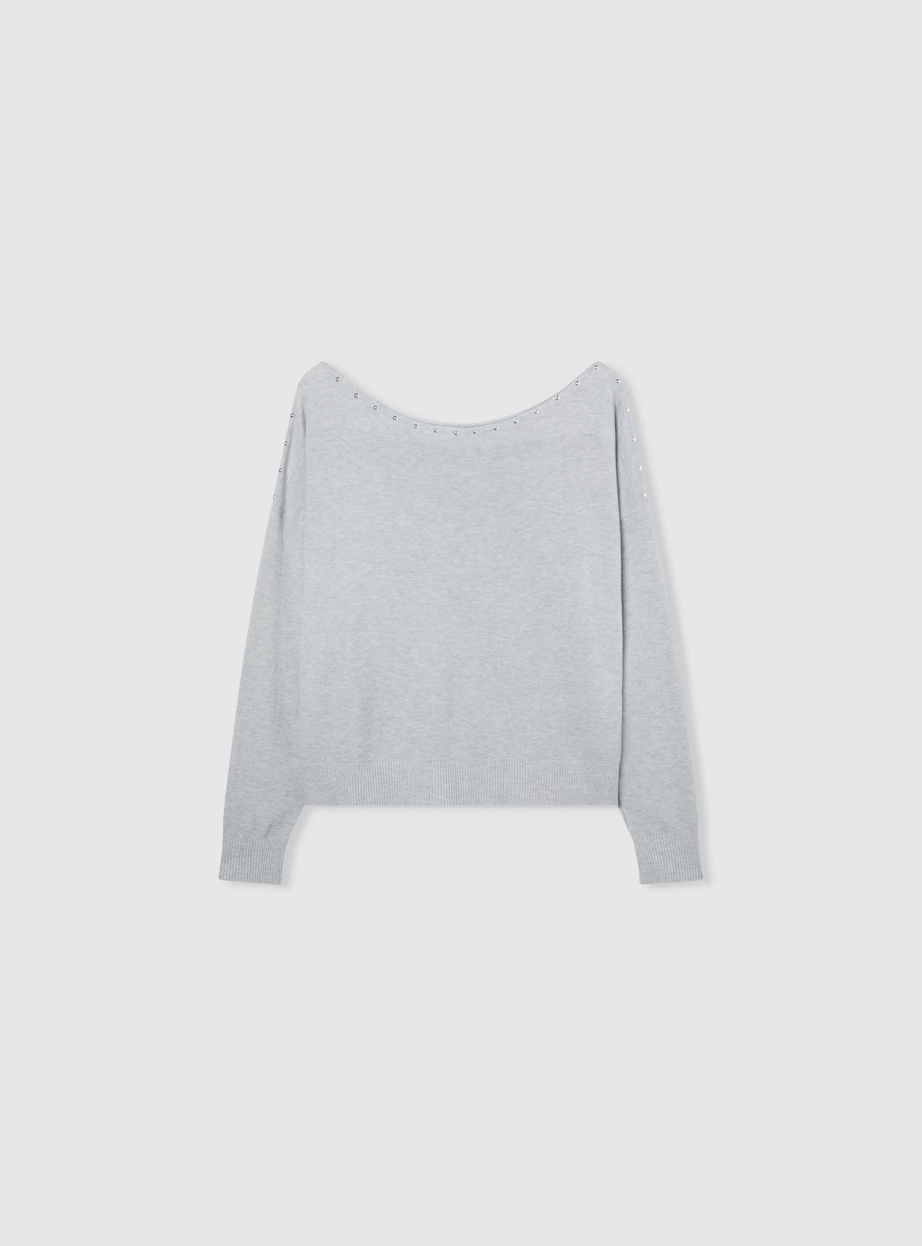 Maglia con scollo a barca e borchie - Image 6