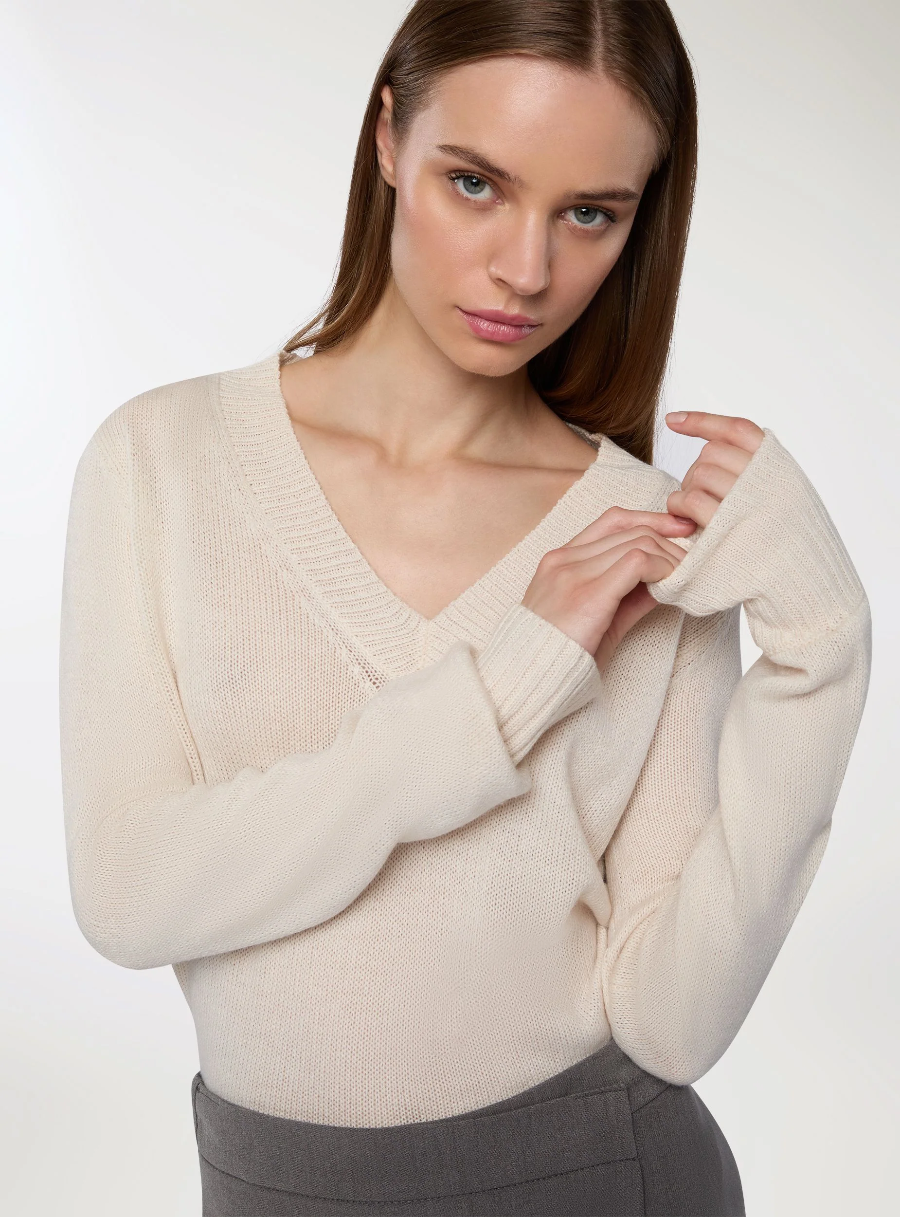 Maglia con scollo a V - Image 3
