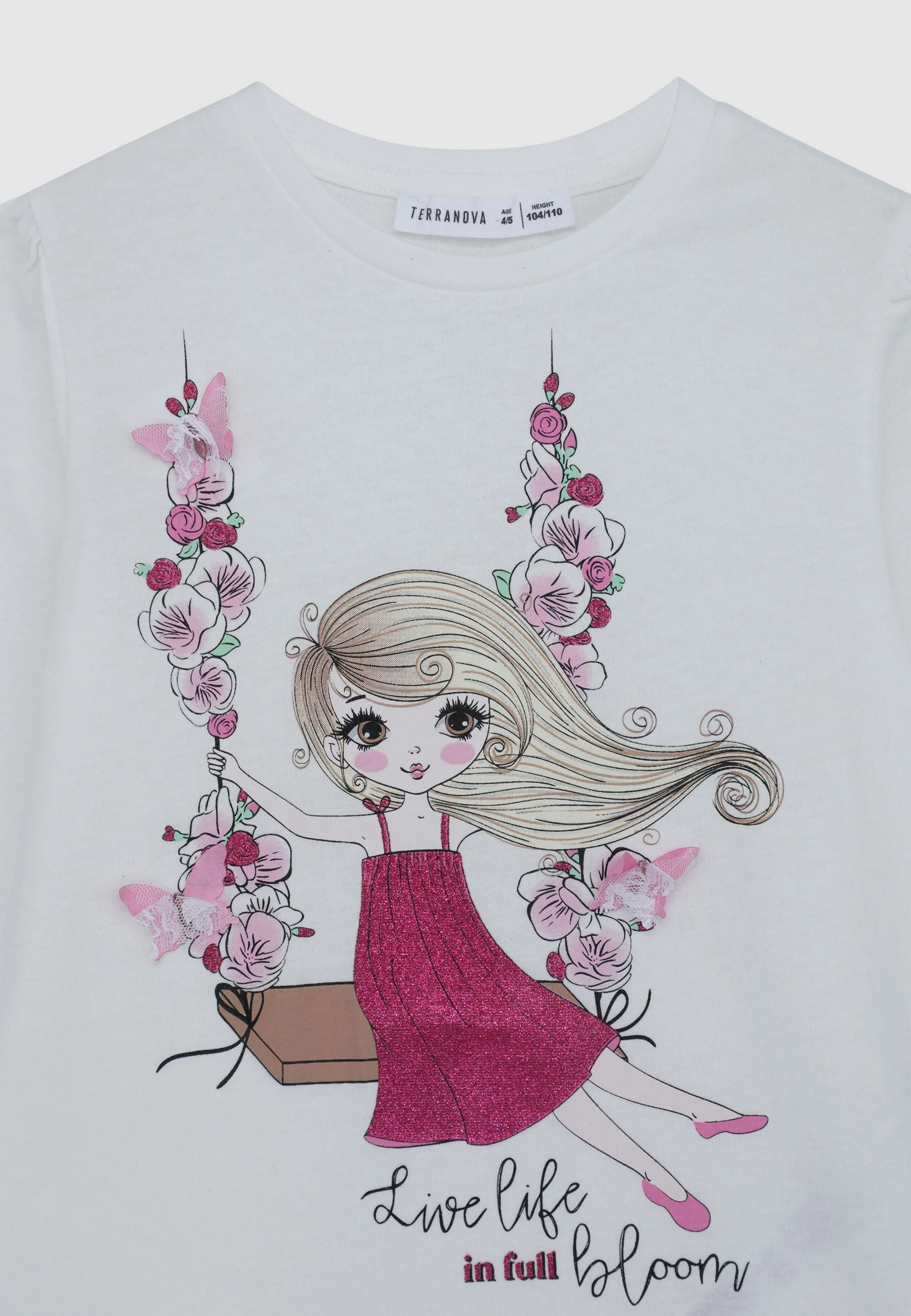 Maglia con stampa, applicazioni e volant - Image 5