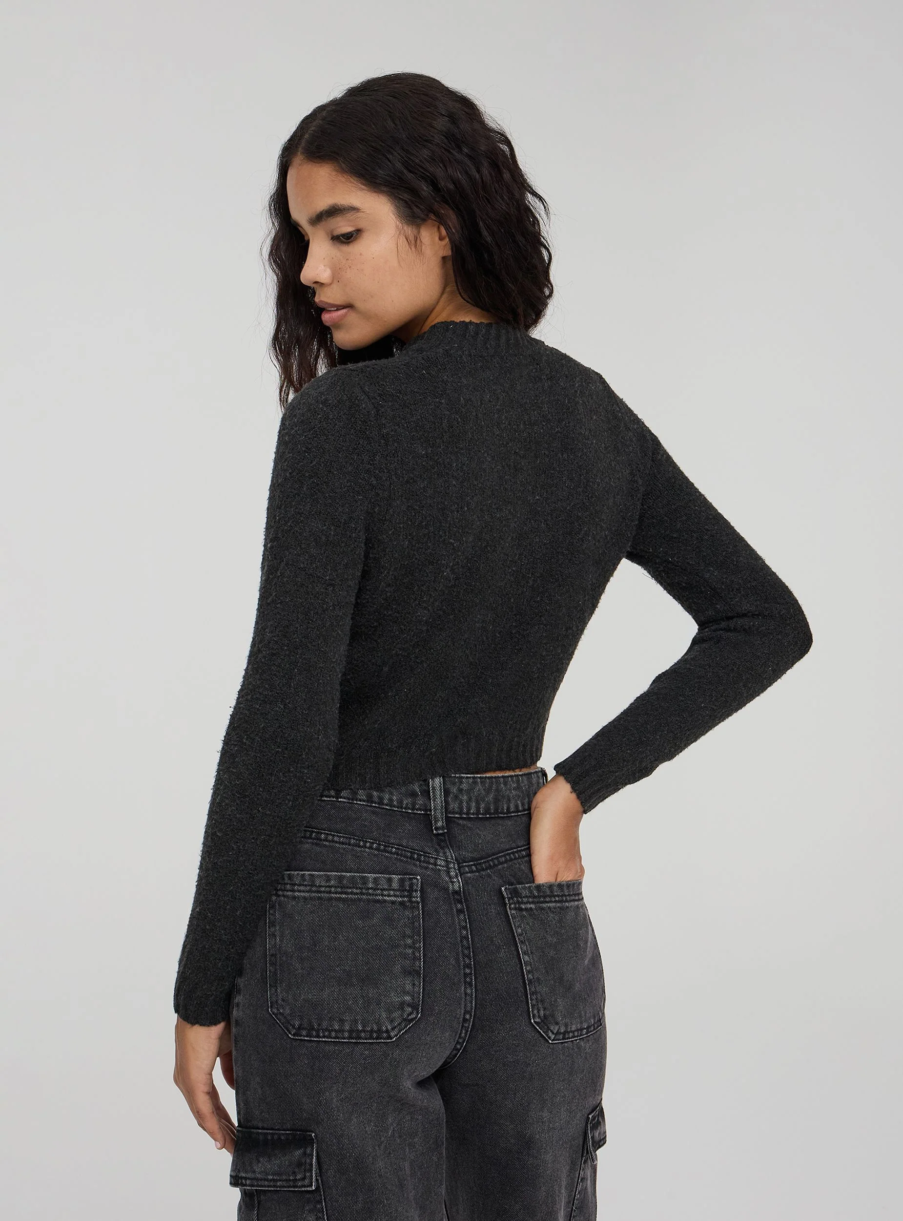Maglia crop a lupetto - Image 2
