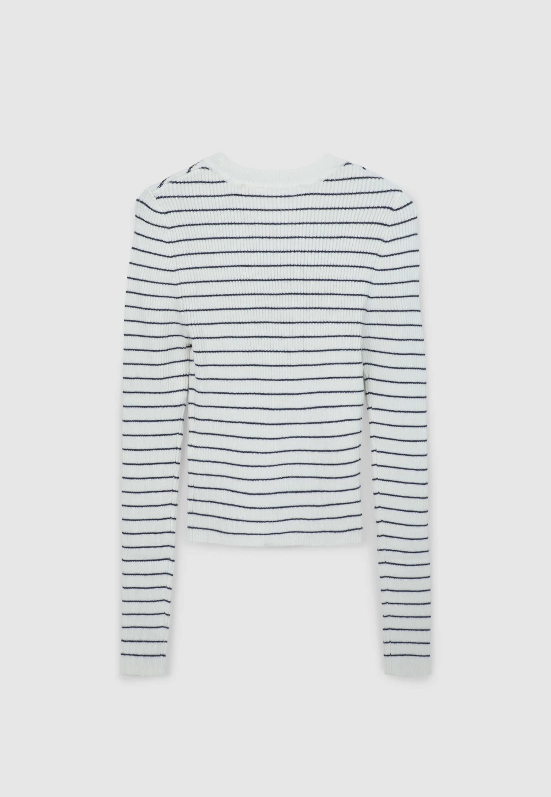 Maglia crop a righe a costine - Image 5