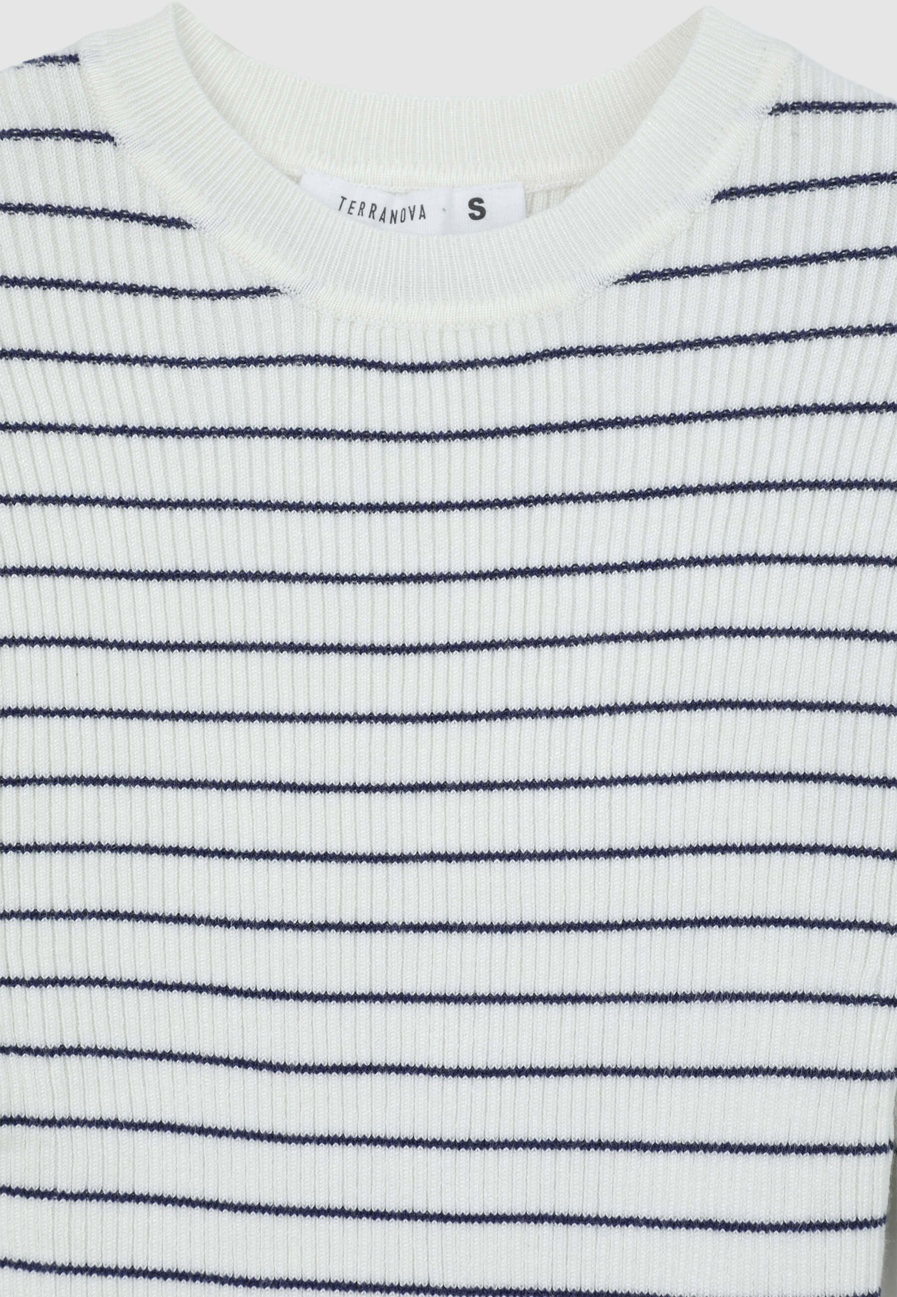 Maglia crop a righe a costine - Image 6