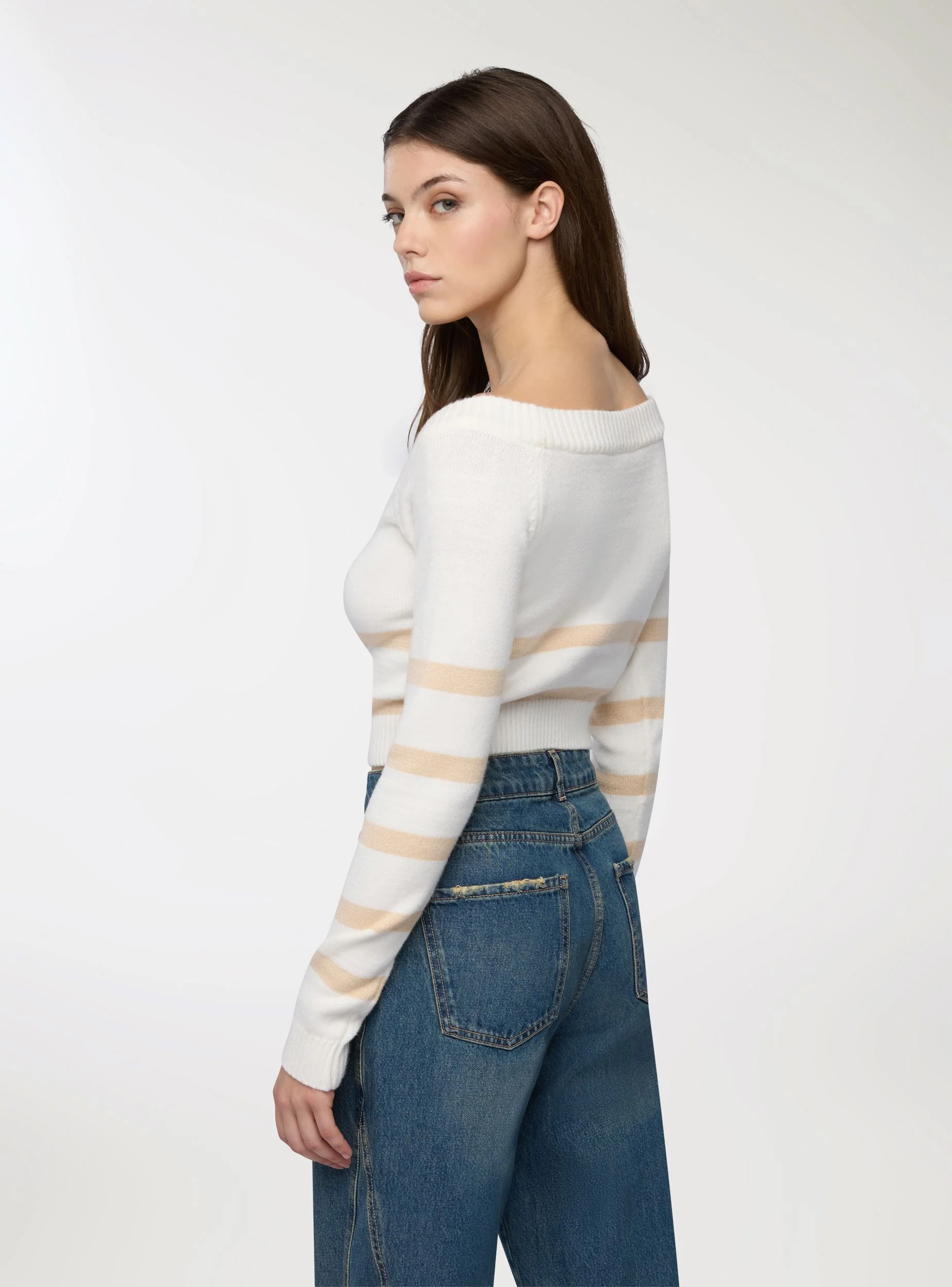 Maglia crop a righe - Image 2
