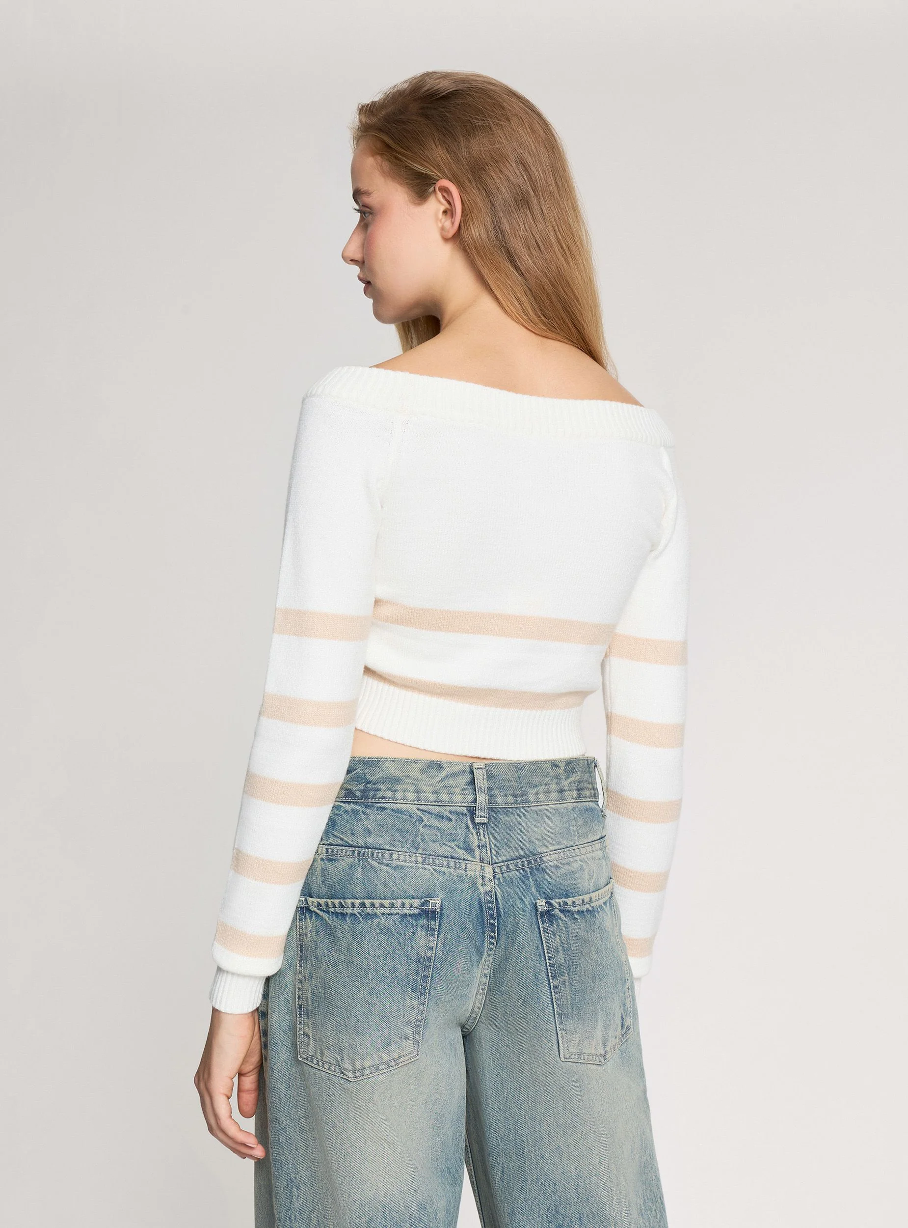 Maglia crop a righe - Image 4