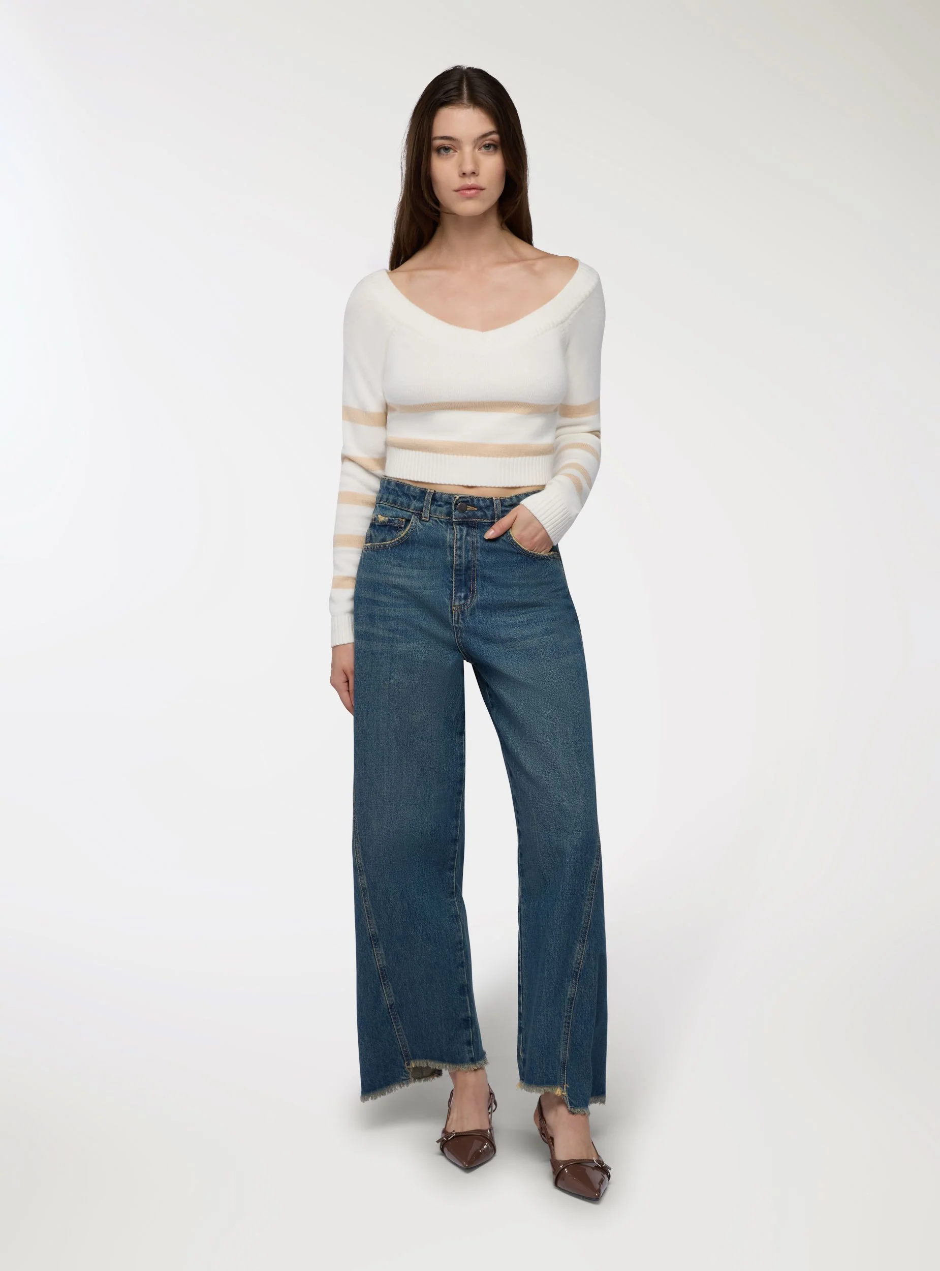 Maglia crop a righe - Image 5