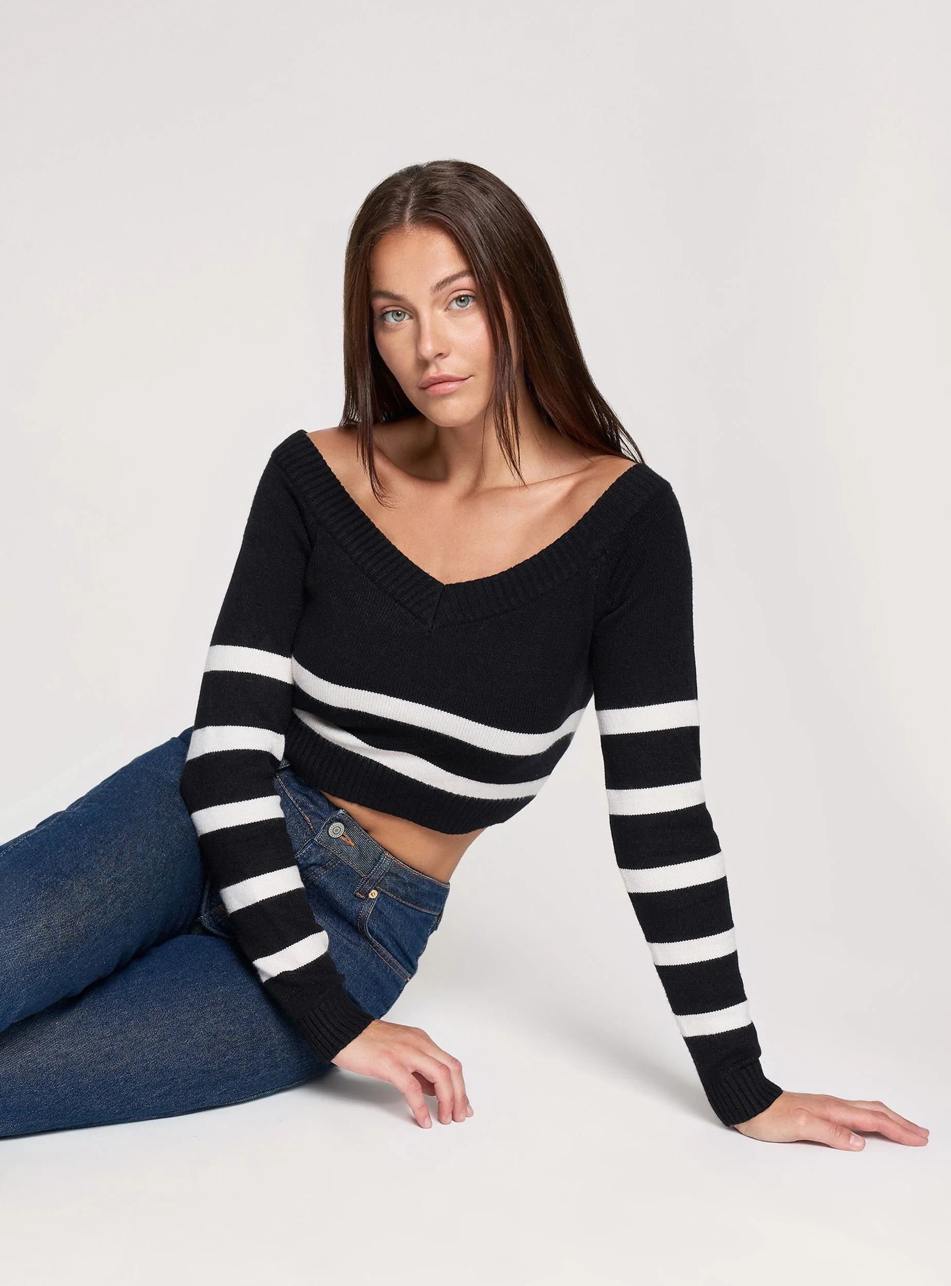 Maglia crop a righe - Image 4