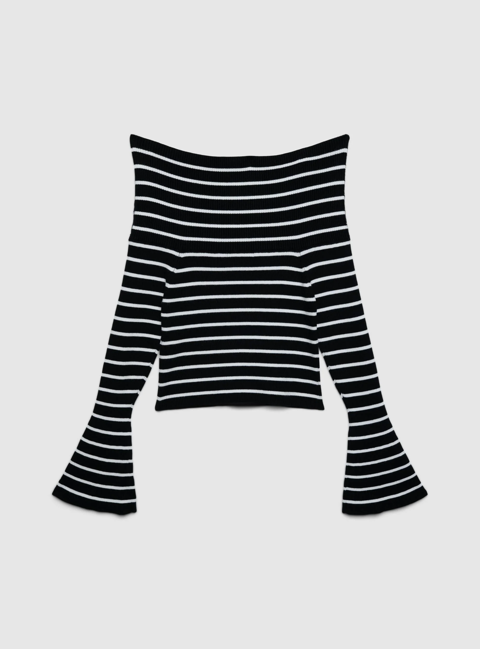 Maglia crop a righe spalle scoperte - Image 6