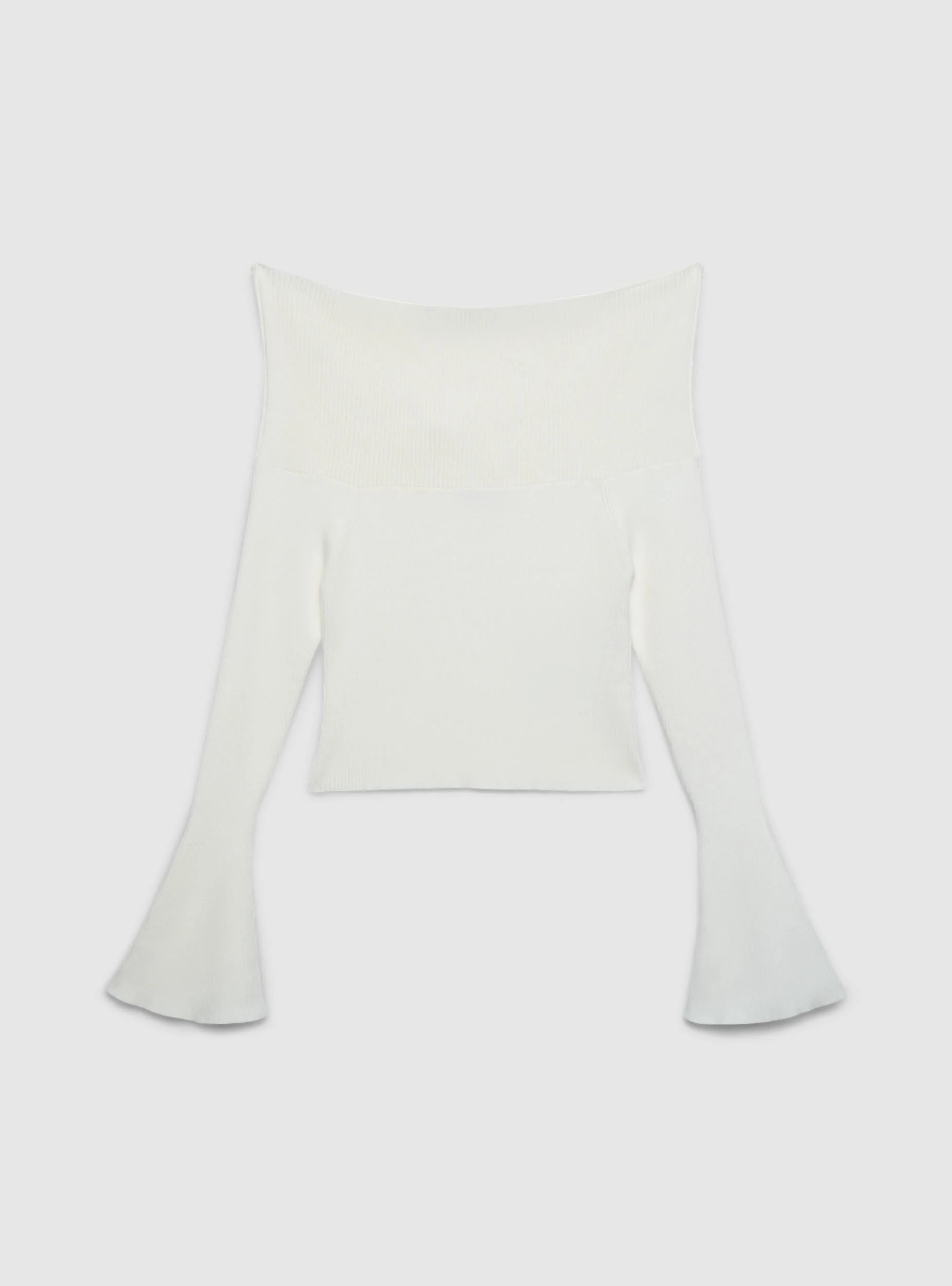 Maglia crop a spalle scoperte maniche a campana - Image 5