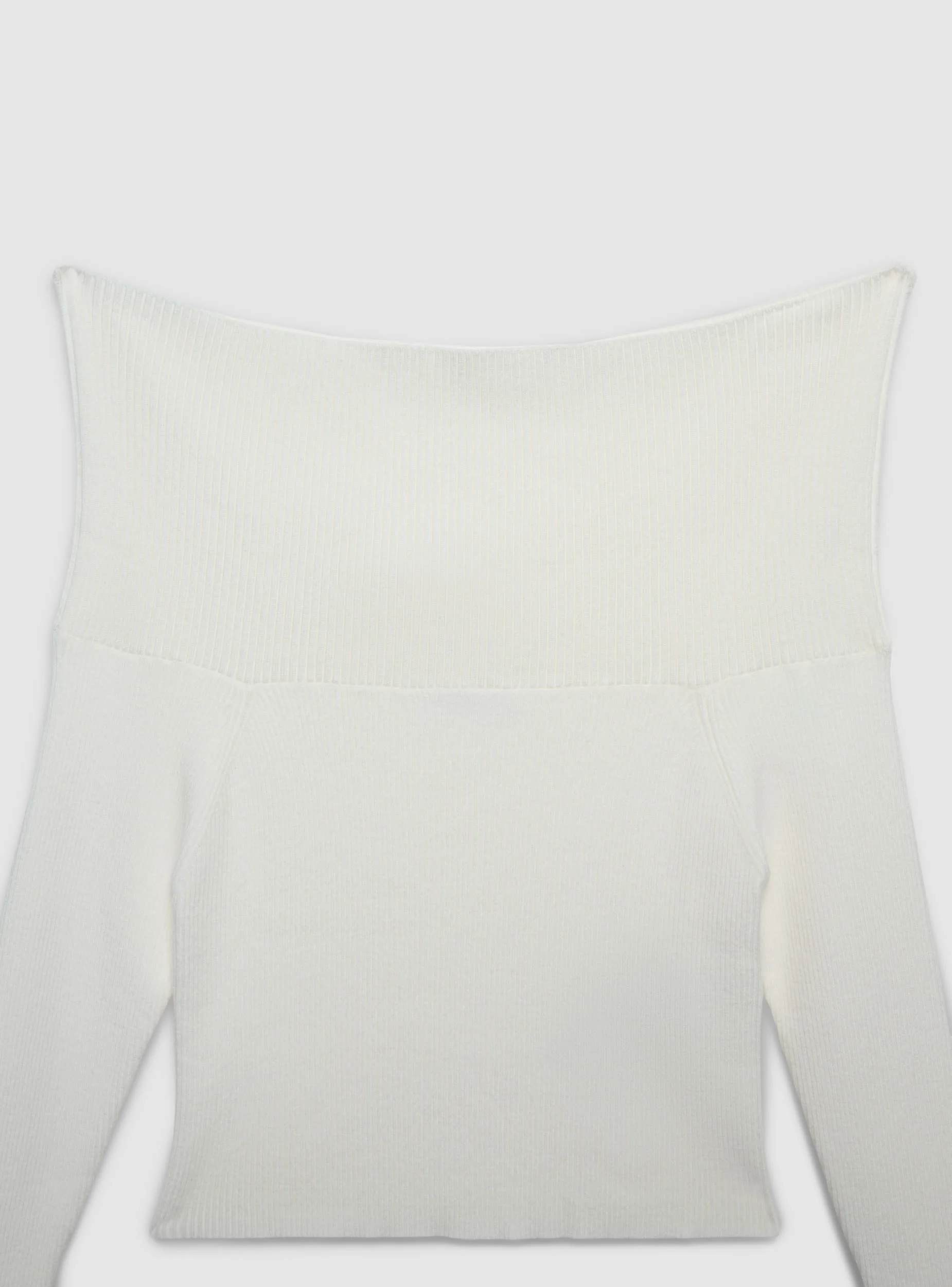 Maglia crop a spalle scoperte maniche a campana - Image 6