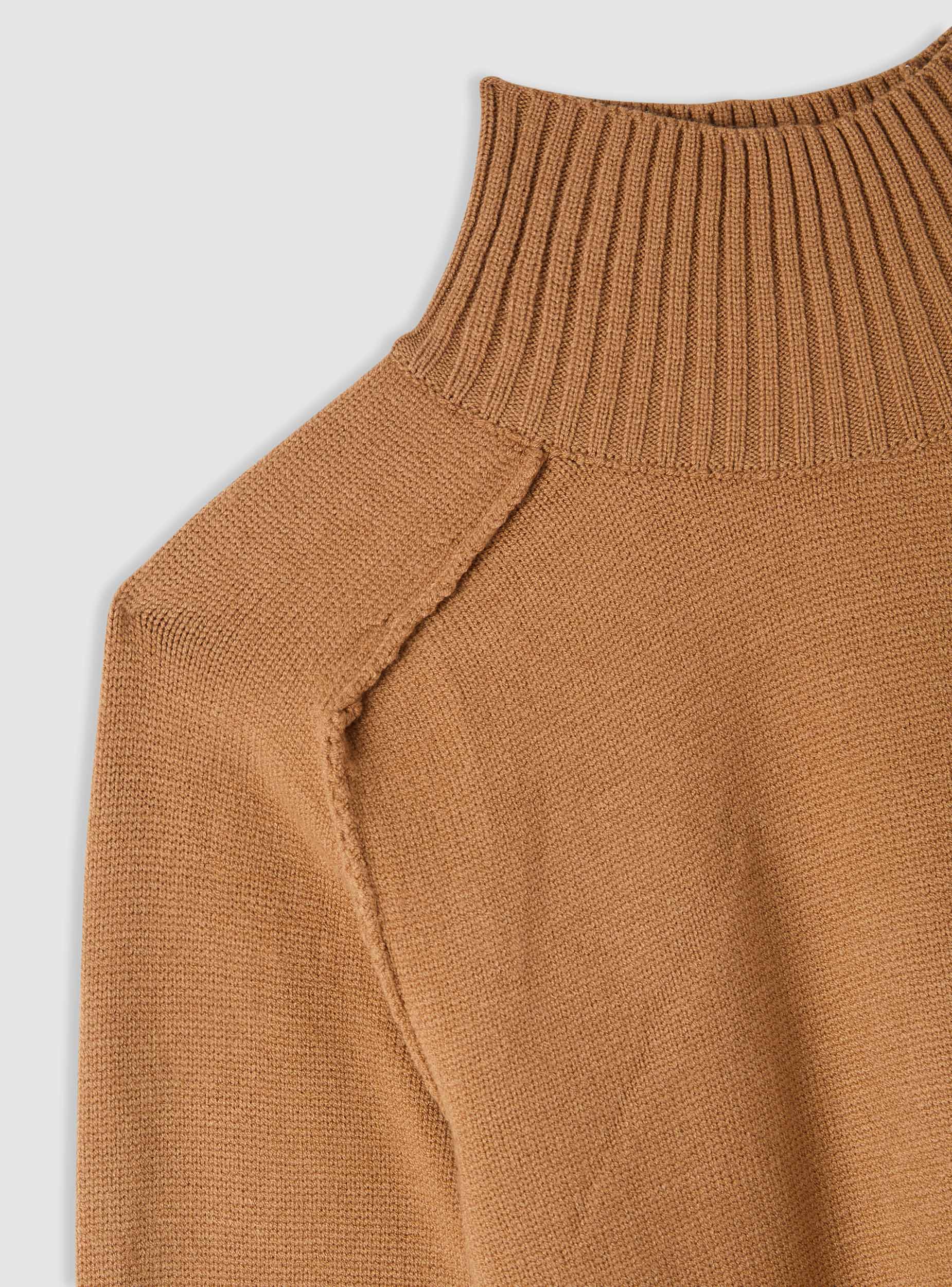Maglia crop a tinta unita con collo alto - Image 6