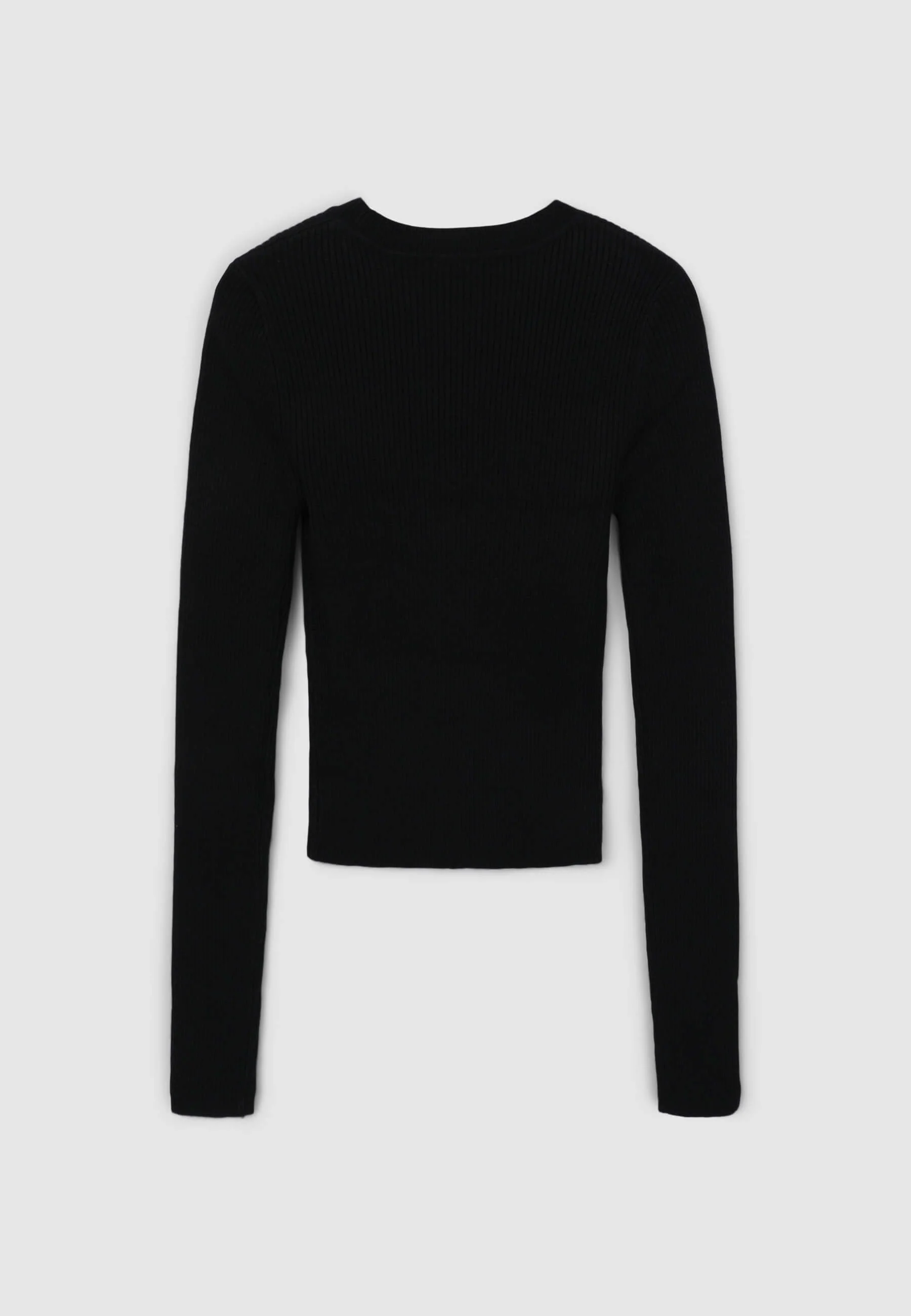 Maglia crop aderente a costine tinta unita - Image 6