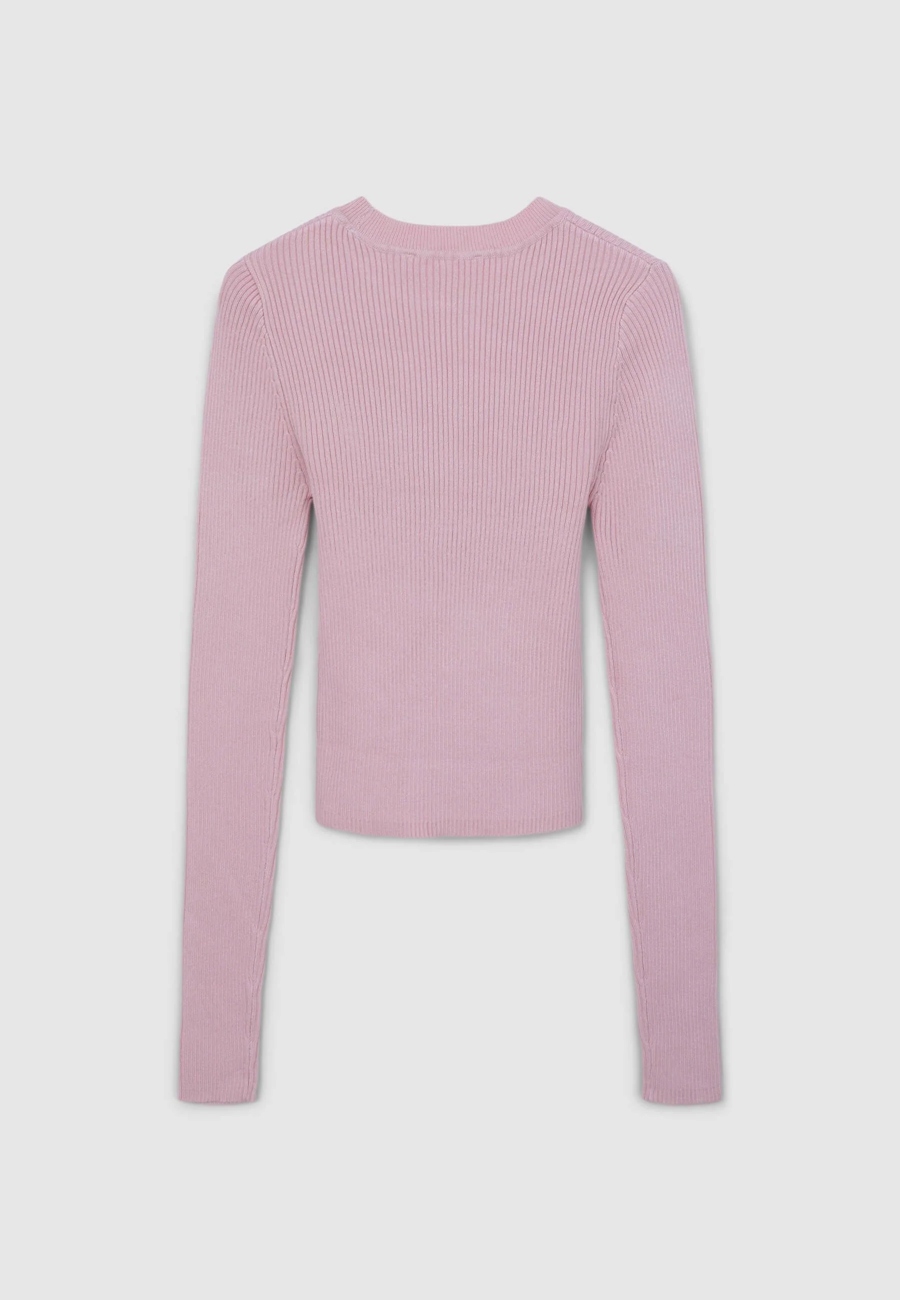Maglia crop aderente a costine tinta unita - Image 5