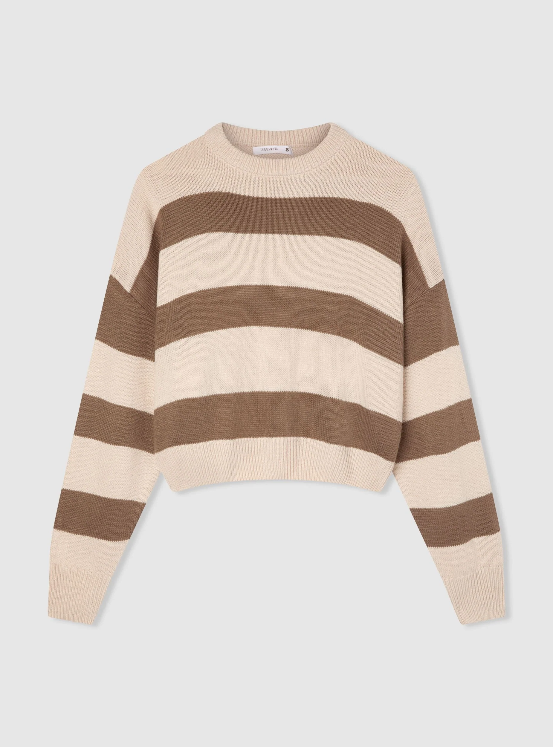 Maglia crop ampia a righe - Image 7