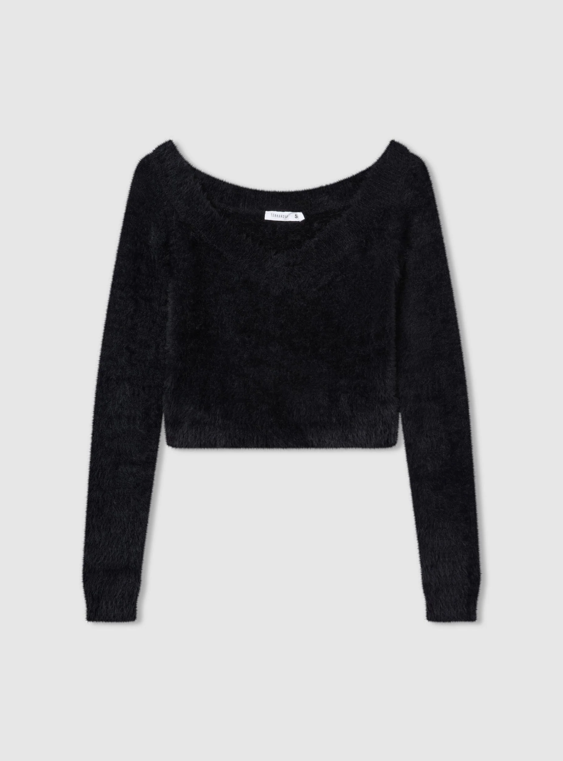 Maglia crop con ampio scollo a V - Image 6