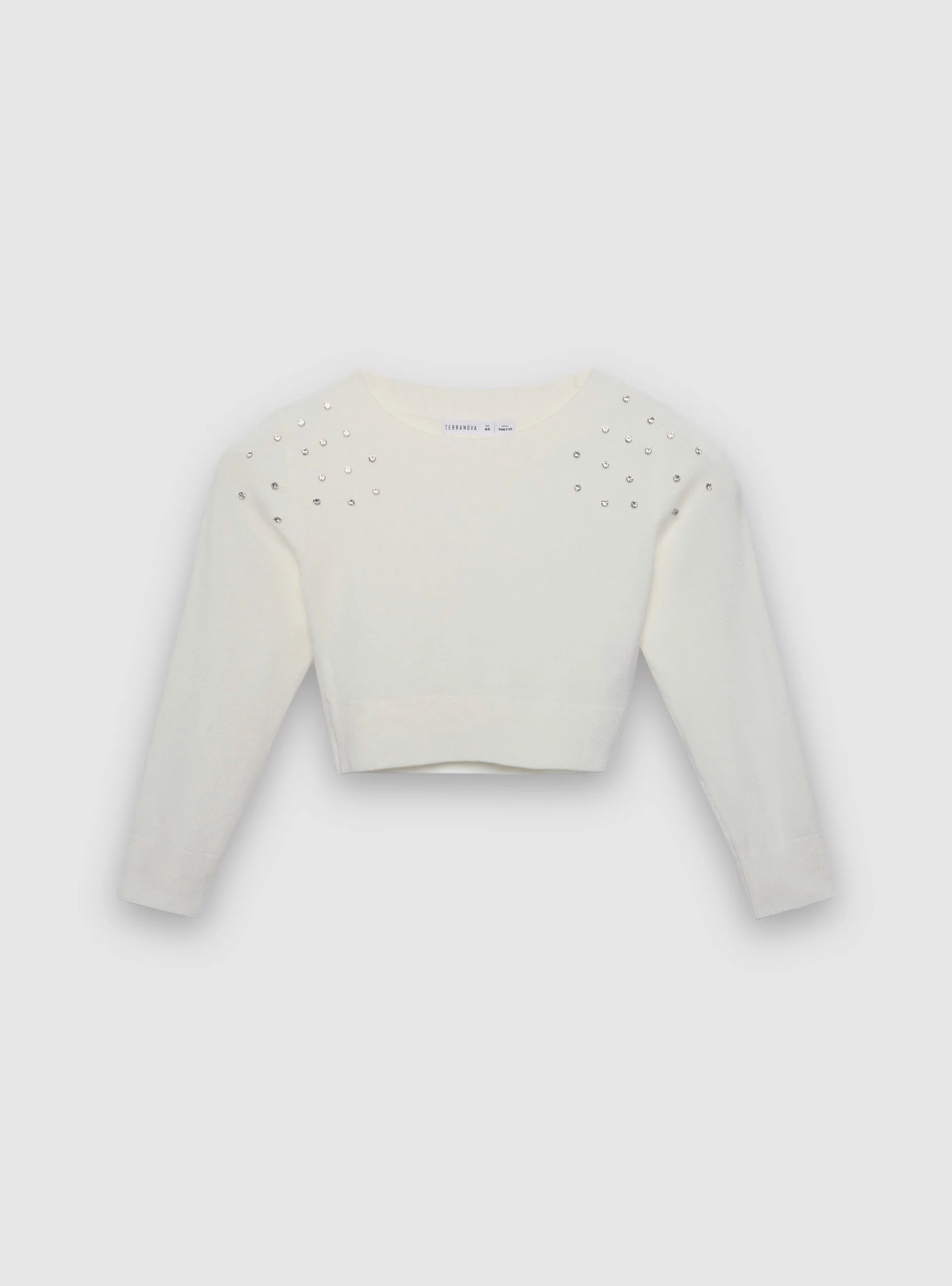 Maglia crop con applicazioni brillanti - Image 5