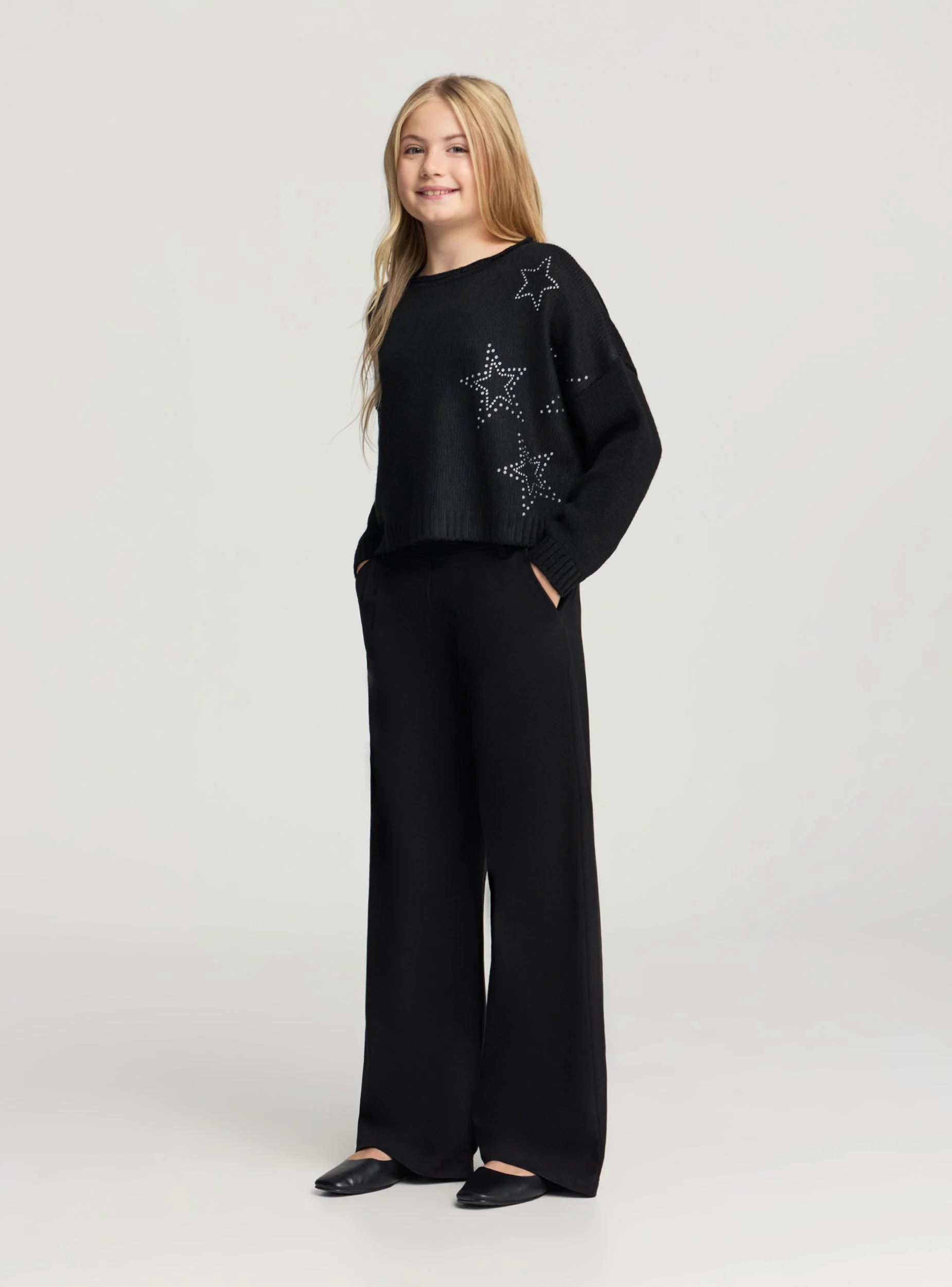 Maglia crop con applicazioni stelle - Image 2