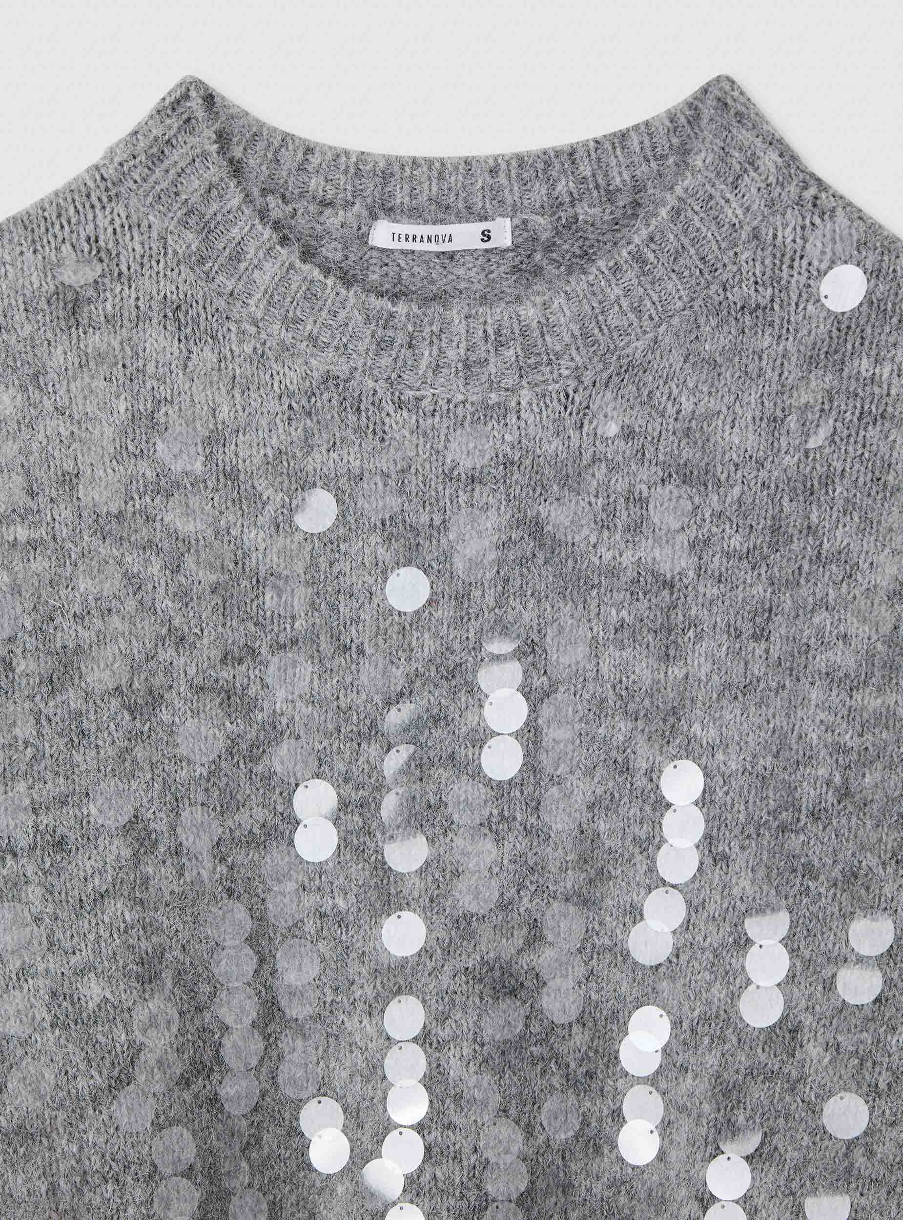 Maglia crop con paillettes - Image 5