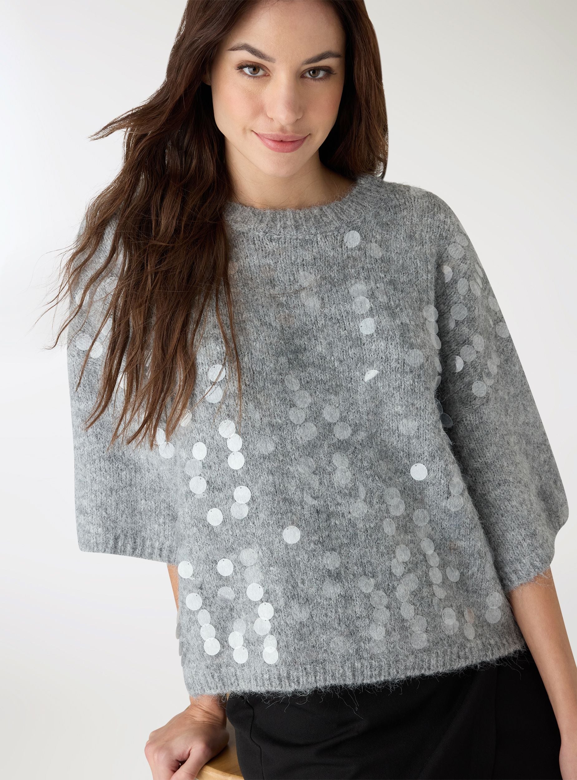Maglia crop con paillettes - Image 8
