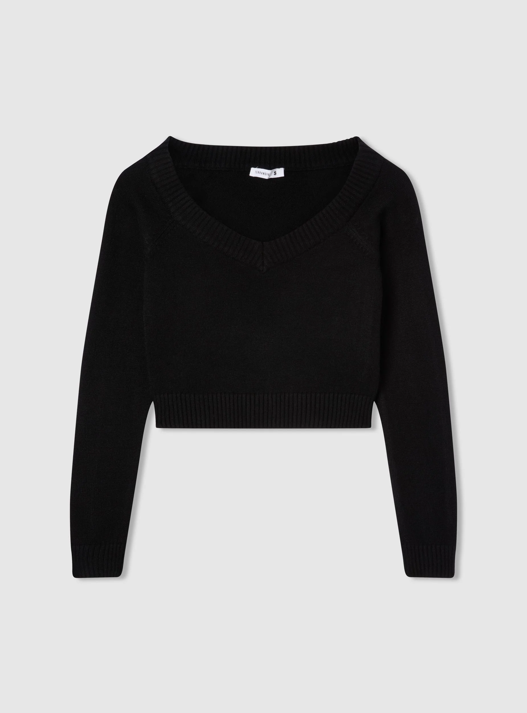 Maglia crop con scollo a V ampio - Image 5