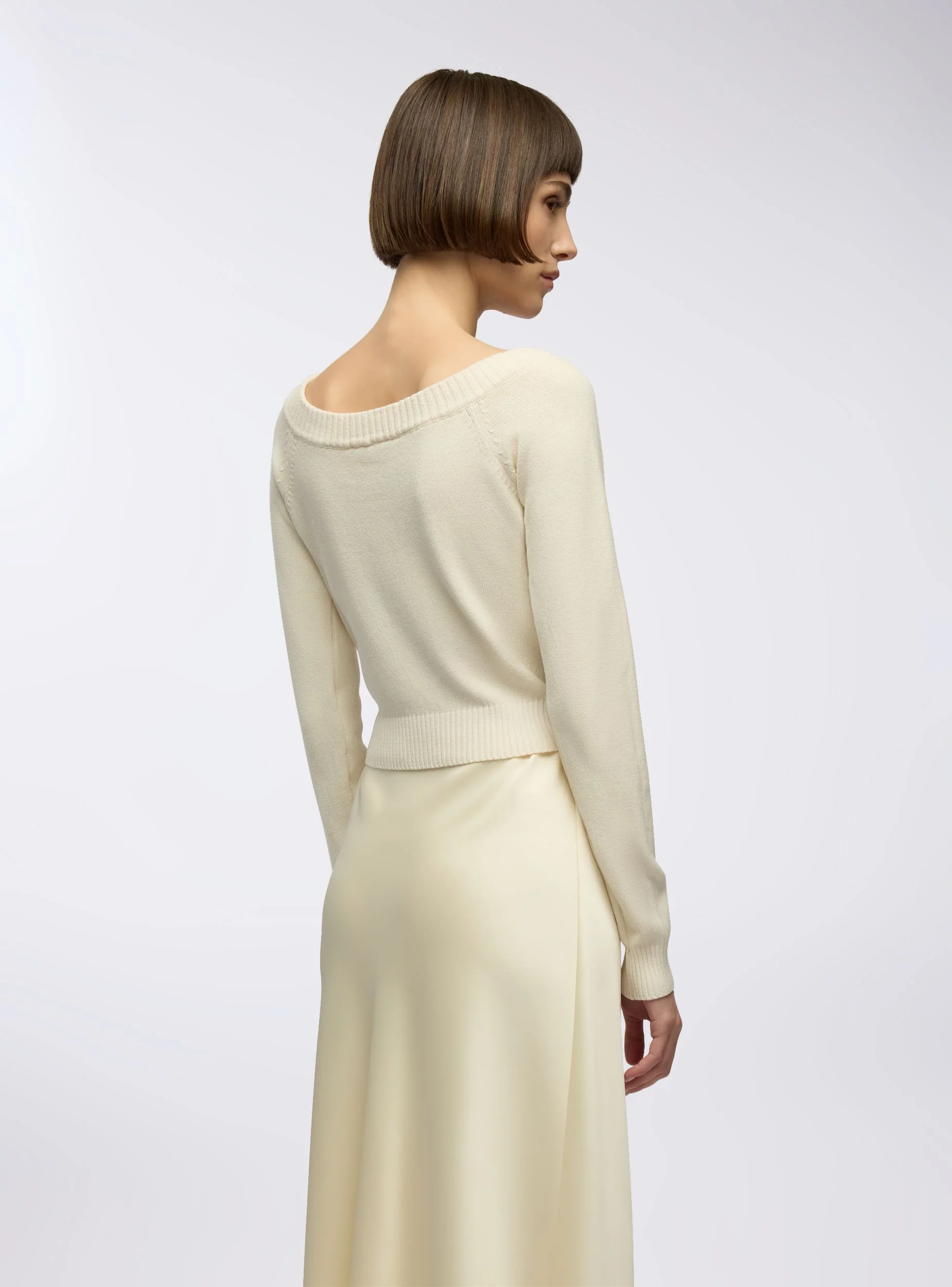 Maglia crop con scollo a V - Image 2