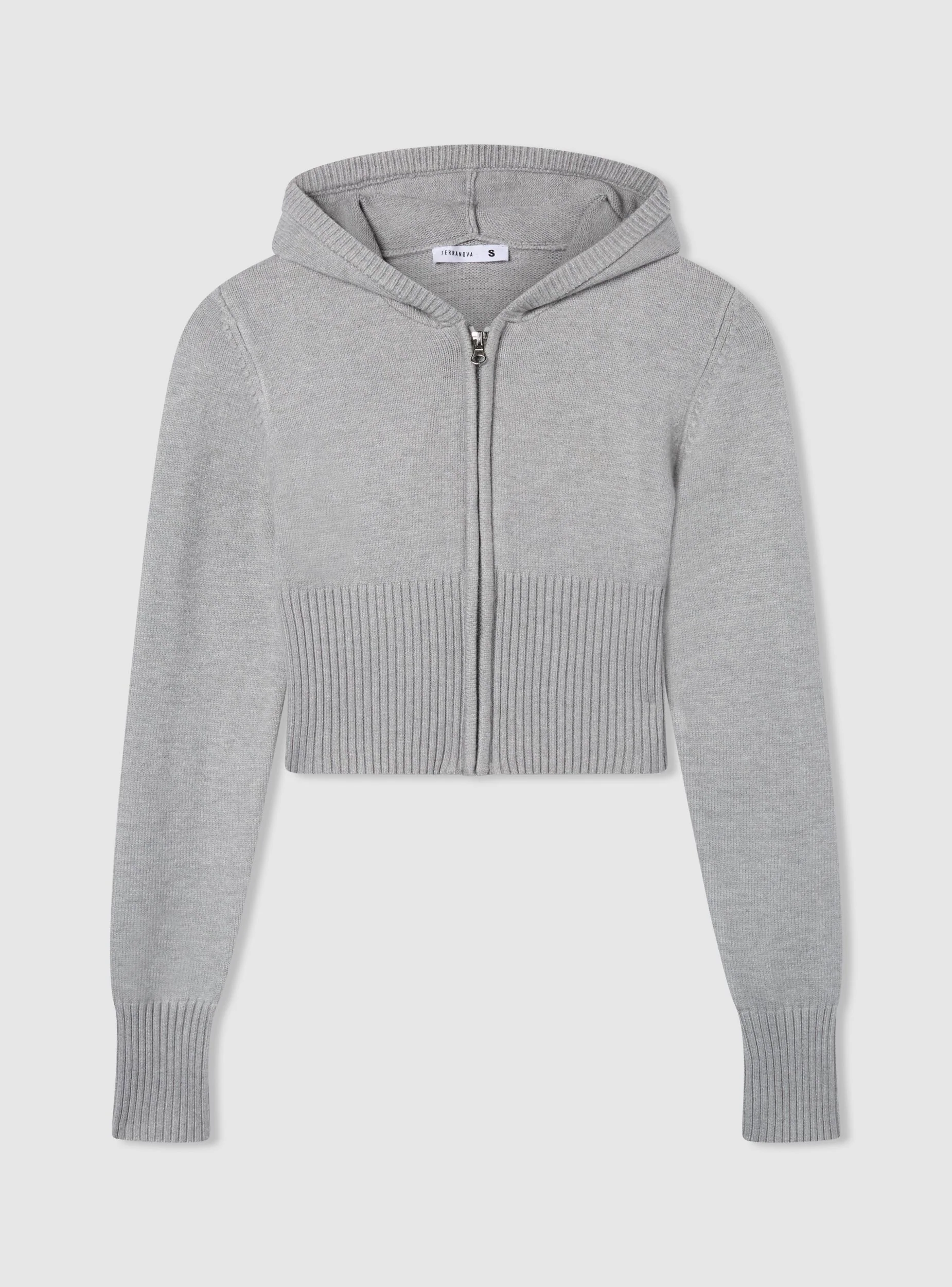 Maglia crop con zip e cappuccio - Image 5