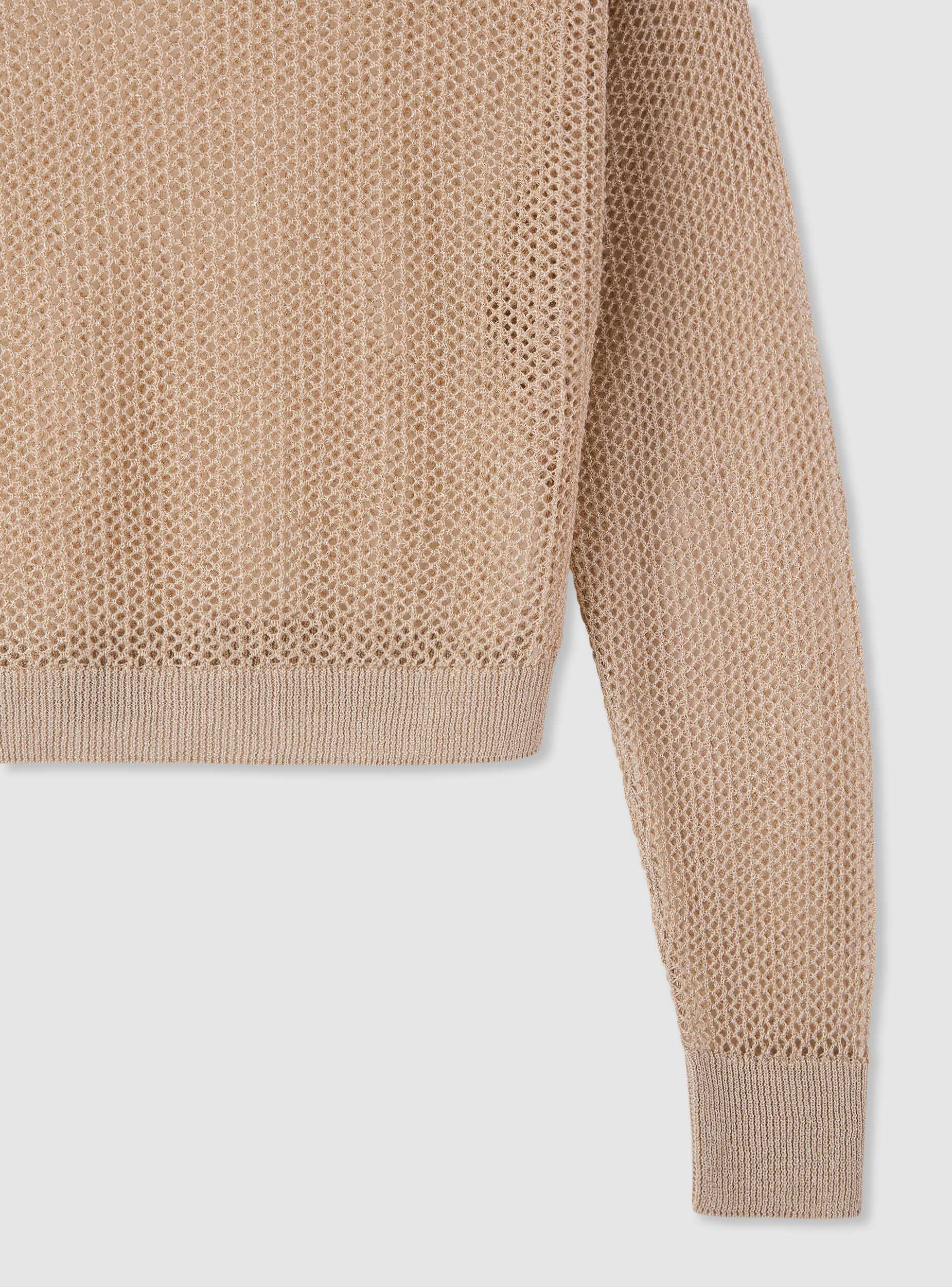 Maglia crop effetto luccicante a rete - Image 6